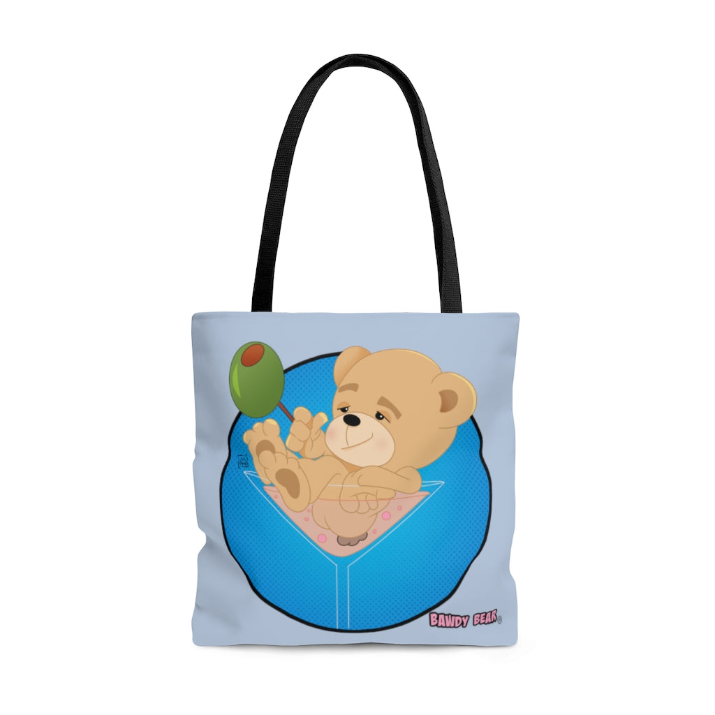 The Bawdy Bear "Dirty Martini" / AOP Tote Bag