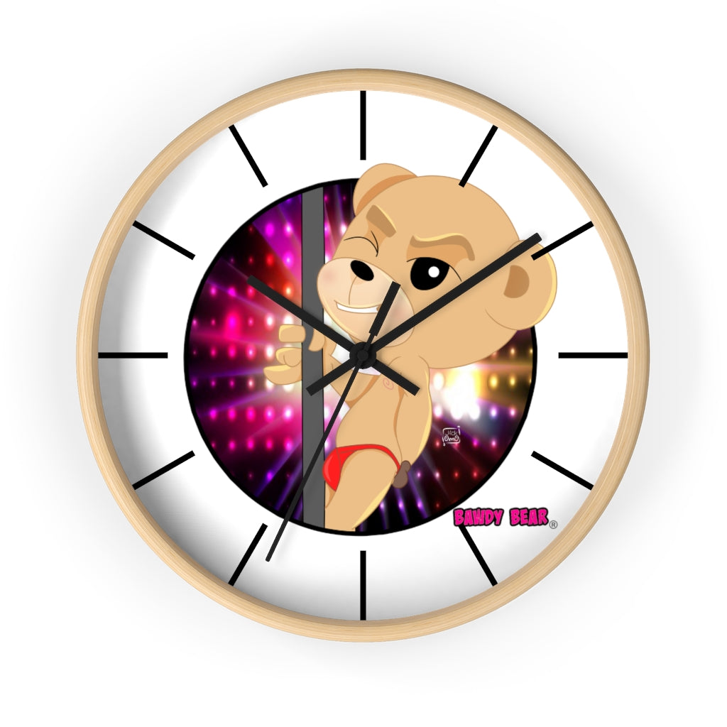 The Bawdy Bear "Pole Dancer" / Wall clock