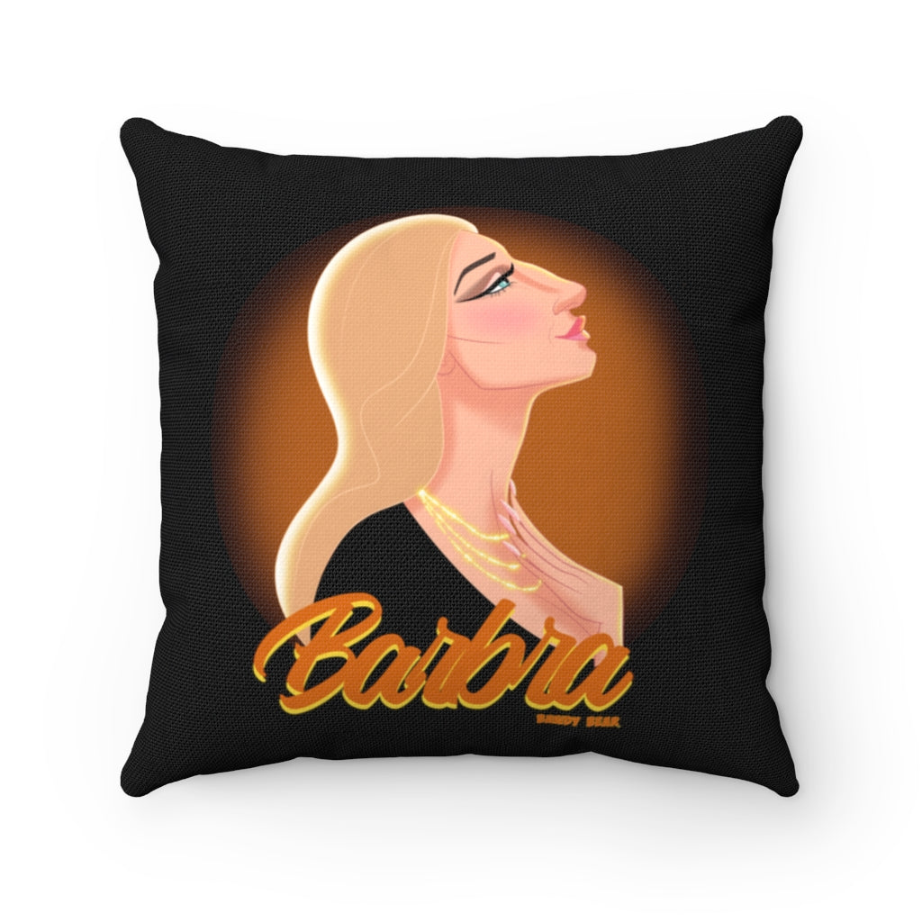 Pop Icon Series "Barbra" / Spun Polyester Square Pillow