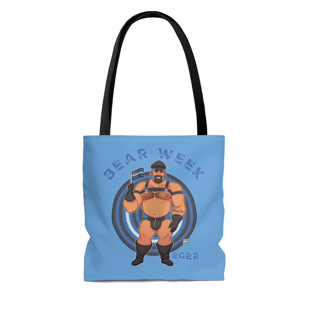 Bawdy Bear Leather / AOP Tote Bag