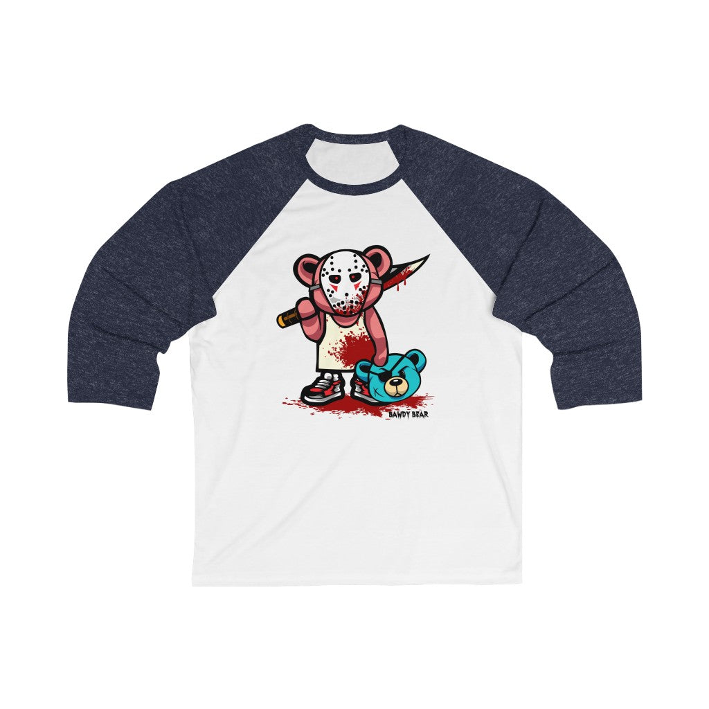 Spooky Bear Series "Dexter Bear" / Unisex 3/4 Sleeve Baseball Tee