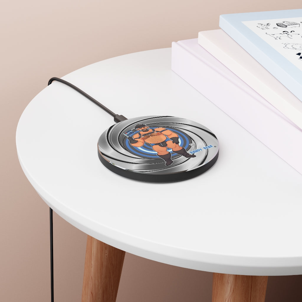 Bawdy Bear in Leather / Wireless Charger