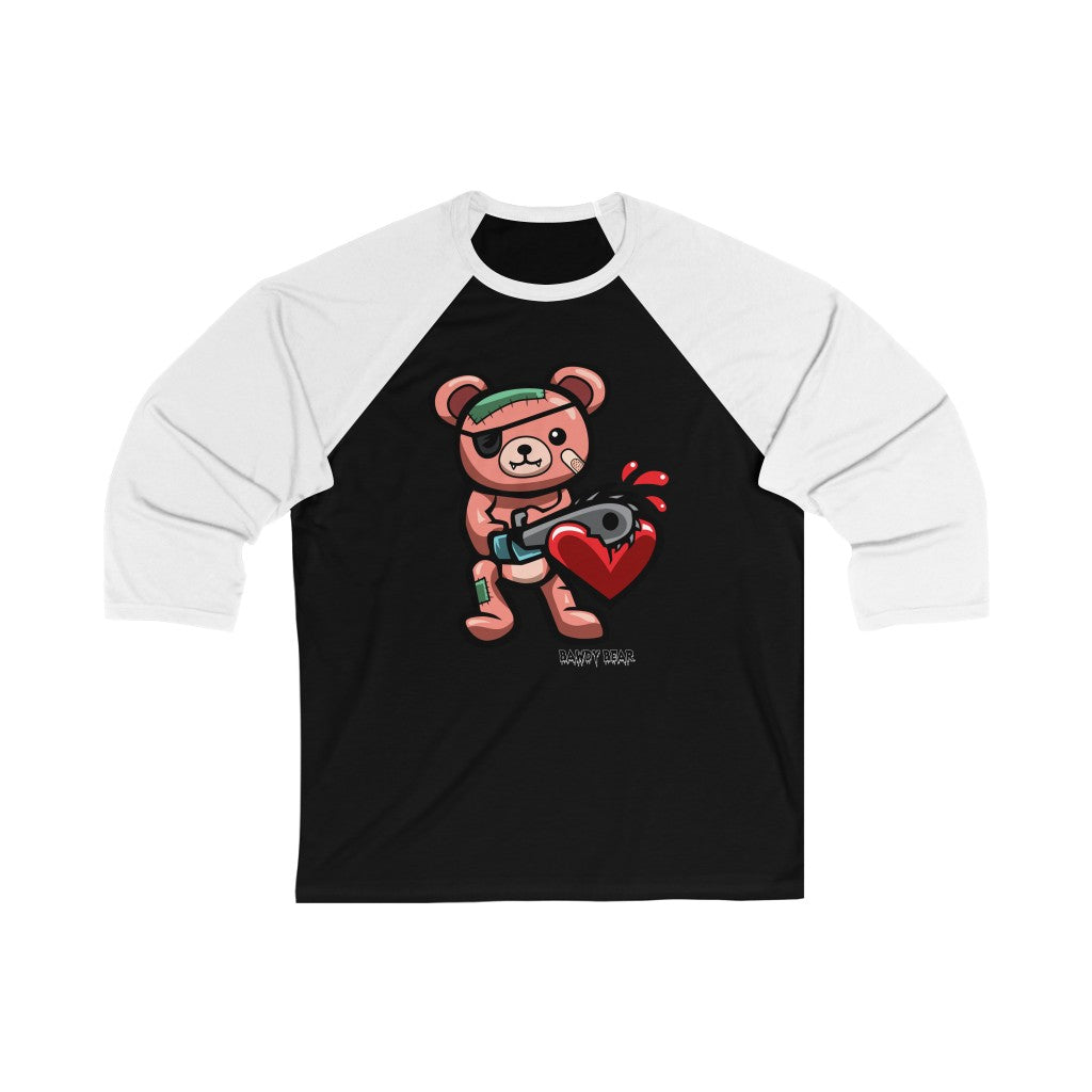 Spooky Bear Series "Chainsaw Bear" / Unisex 3/4 Sleeve Baseball Tee