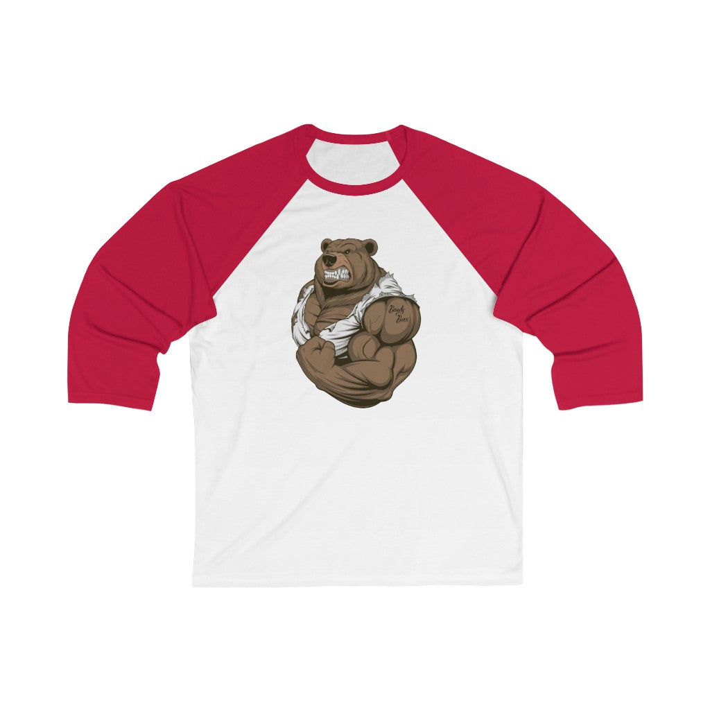 Muscle Bear / Unisex 3/4 Sleeve Baseball Tee