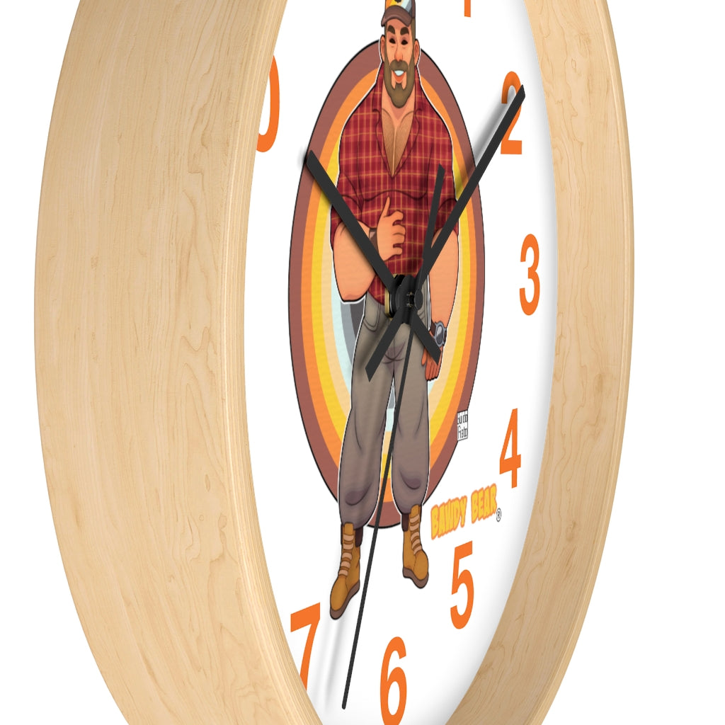 Bawdy Bear in Flannel / Wall clock