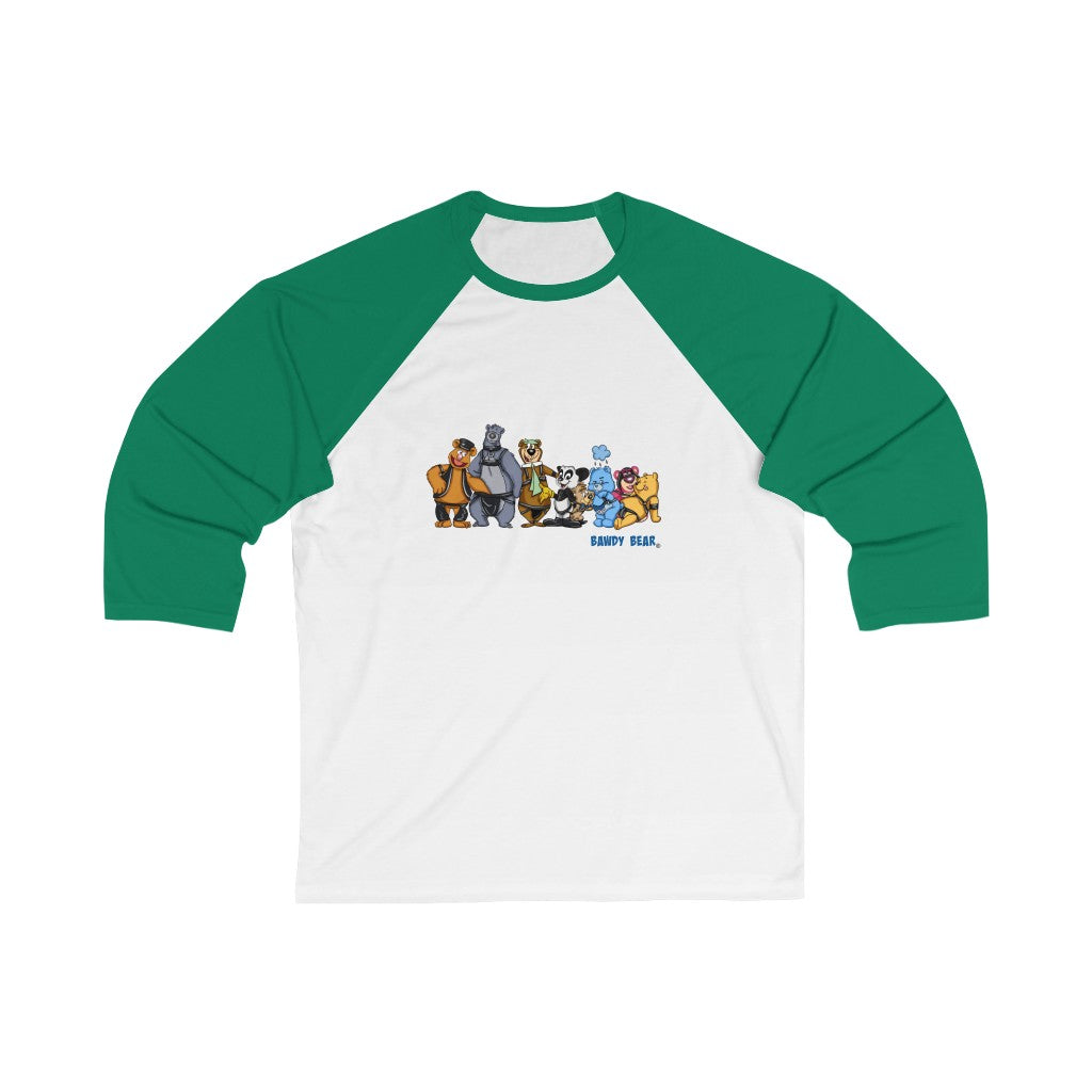 Iconic Bear Party / Unisex 3/4 Sleeve Baseball Tee