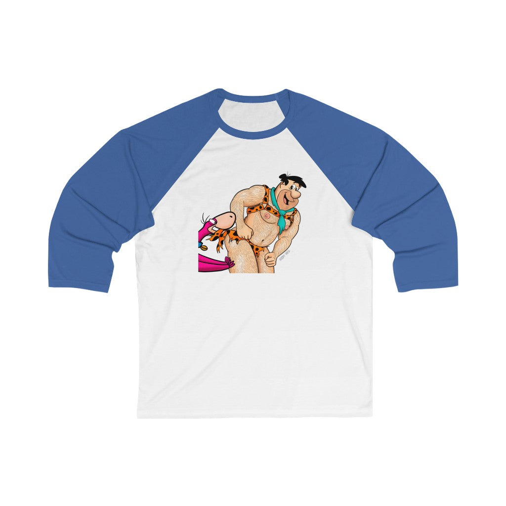 Fred & Dino / Unisex 3\4 Sleeve Baseball Tee