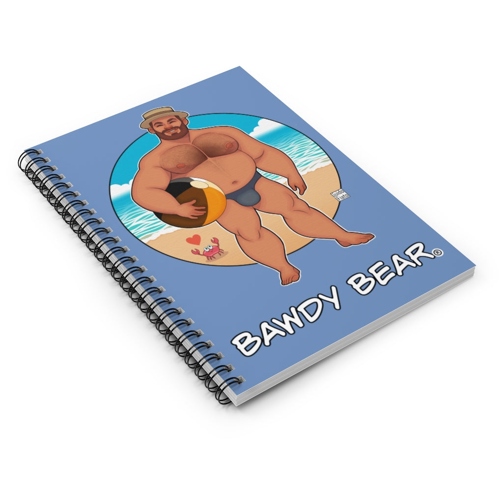 Bawdy Bear Beach Ball / Spiral Notebook - Ruled Line