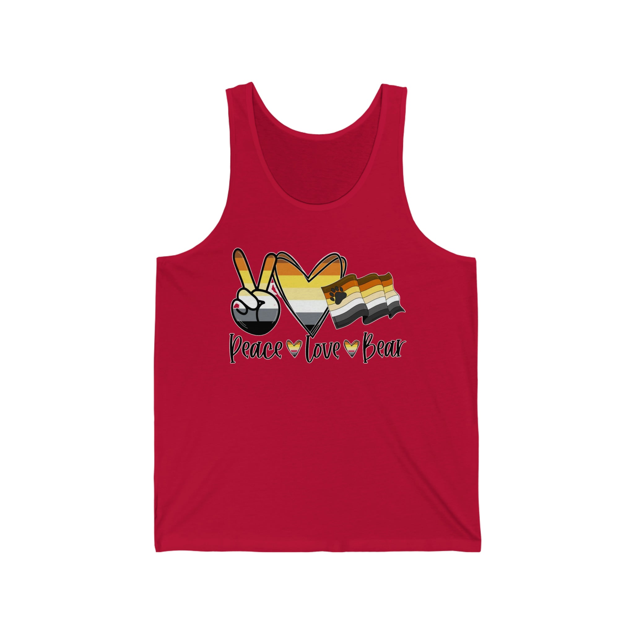 Peace Love Bear Pride / Unisex Jersey Tank