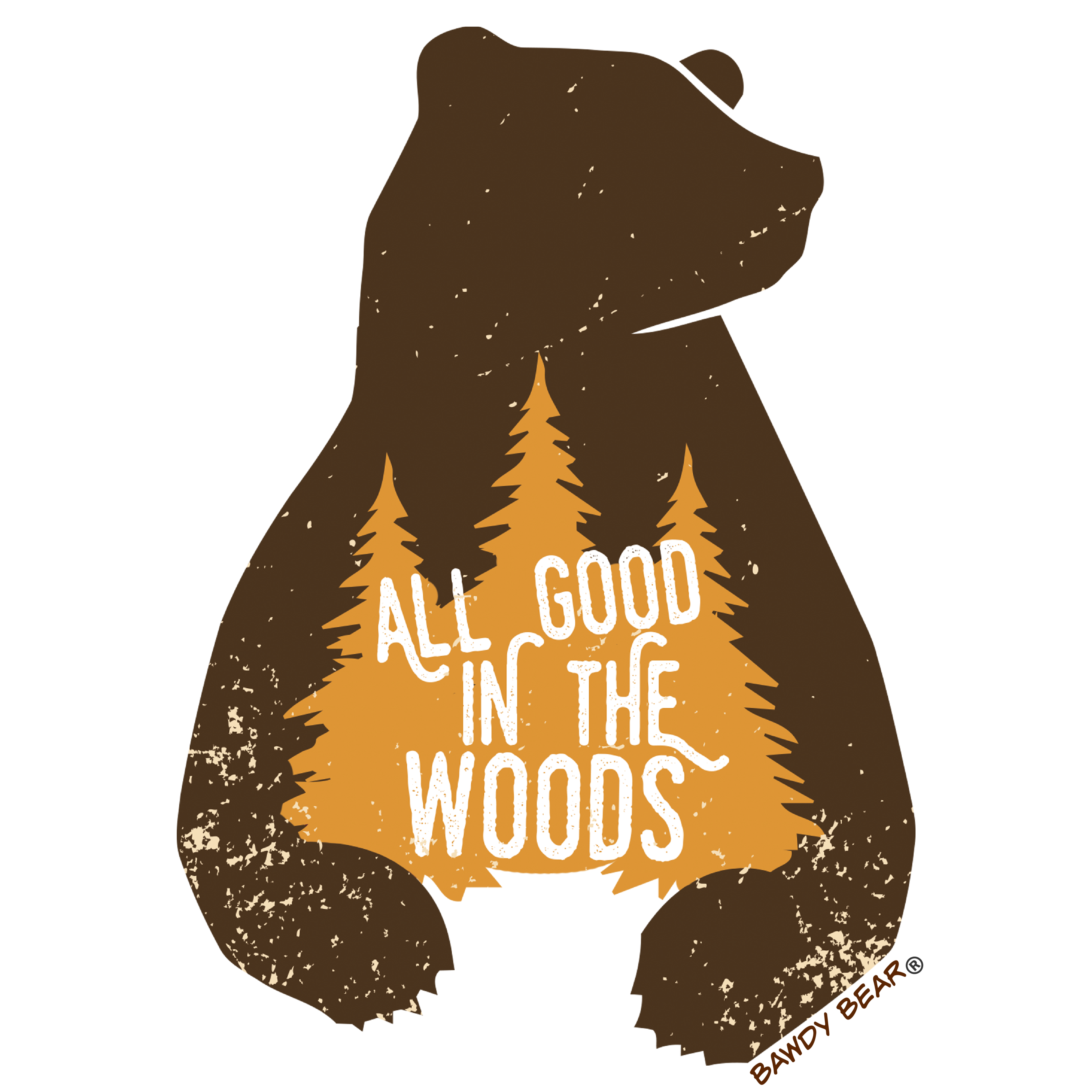 Bear Good In The Woods / Unisex Heavy Blend™ Crewneck Sweatshirt