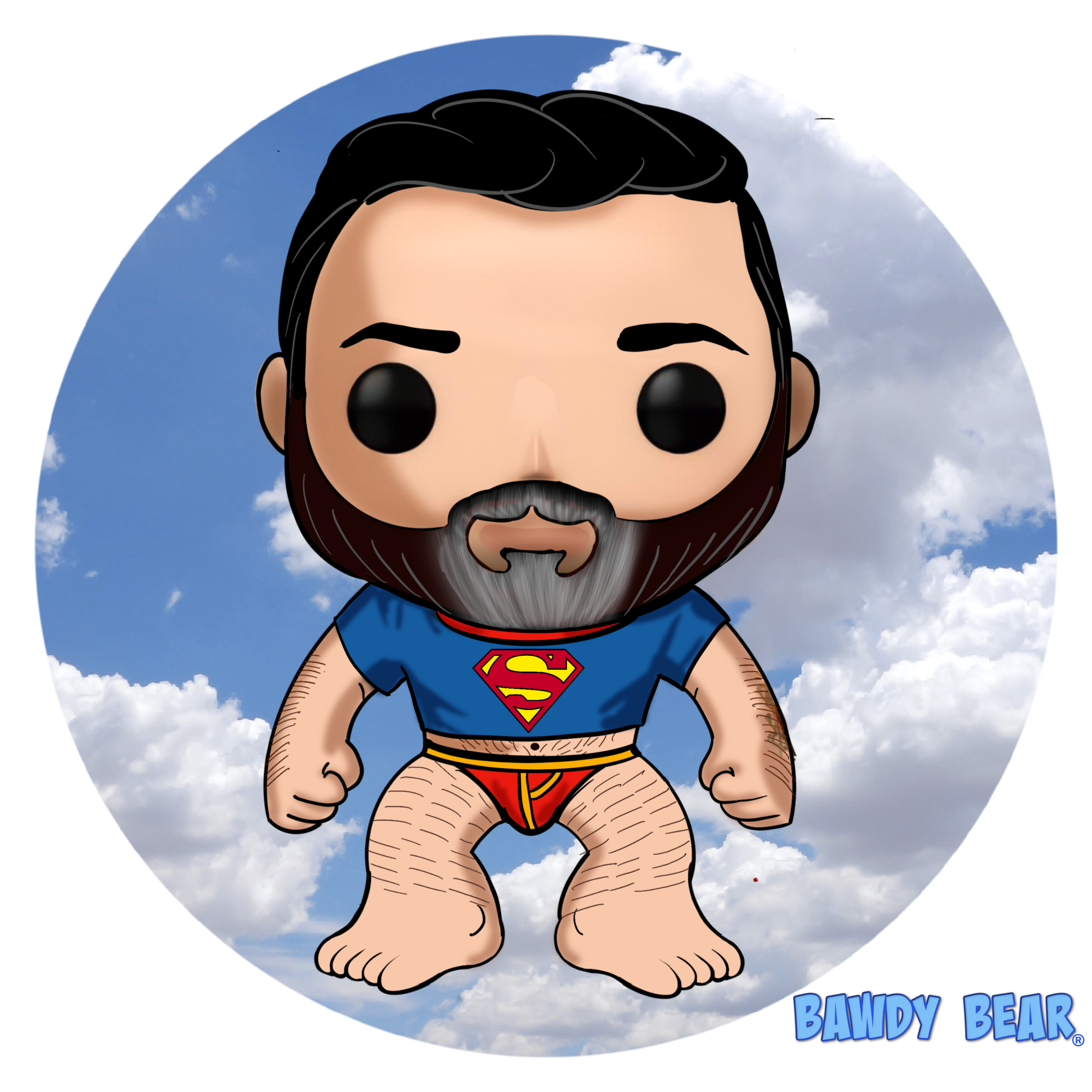 Funko Series "Super-Bear"/ Unisex 3/4 Sleeve Baseball Tee