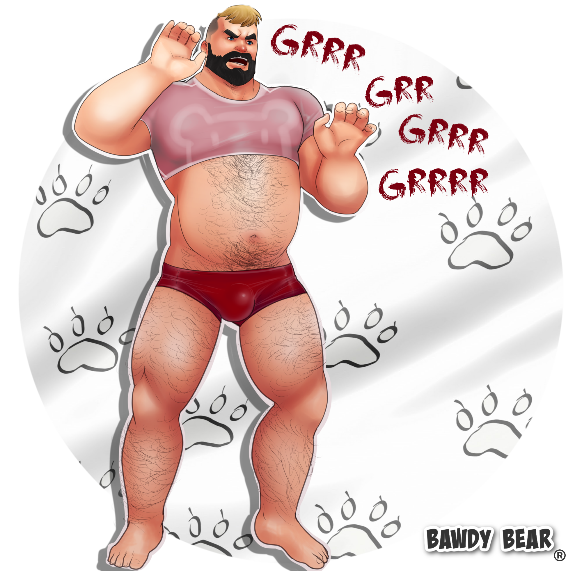 Bear Series "GRRR" / AOP Tote Bag