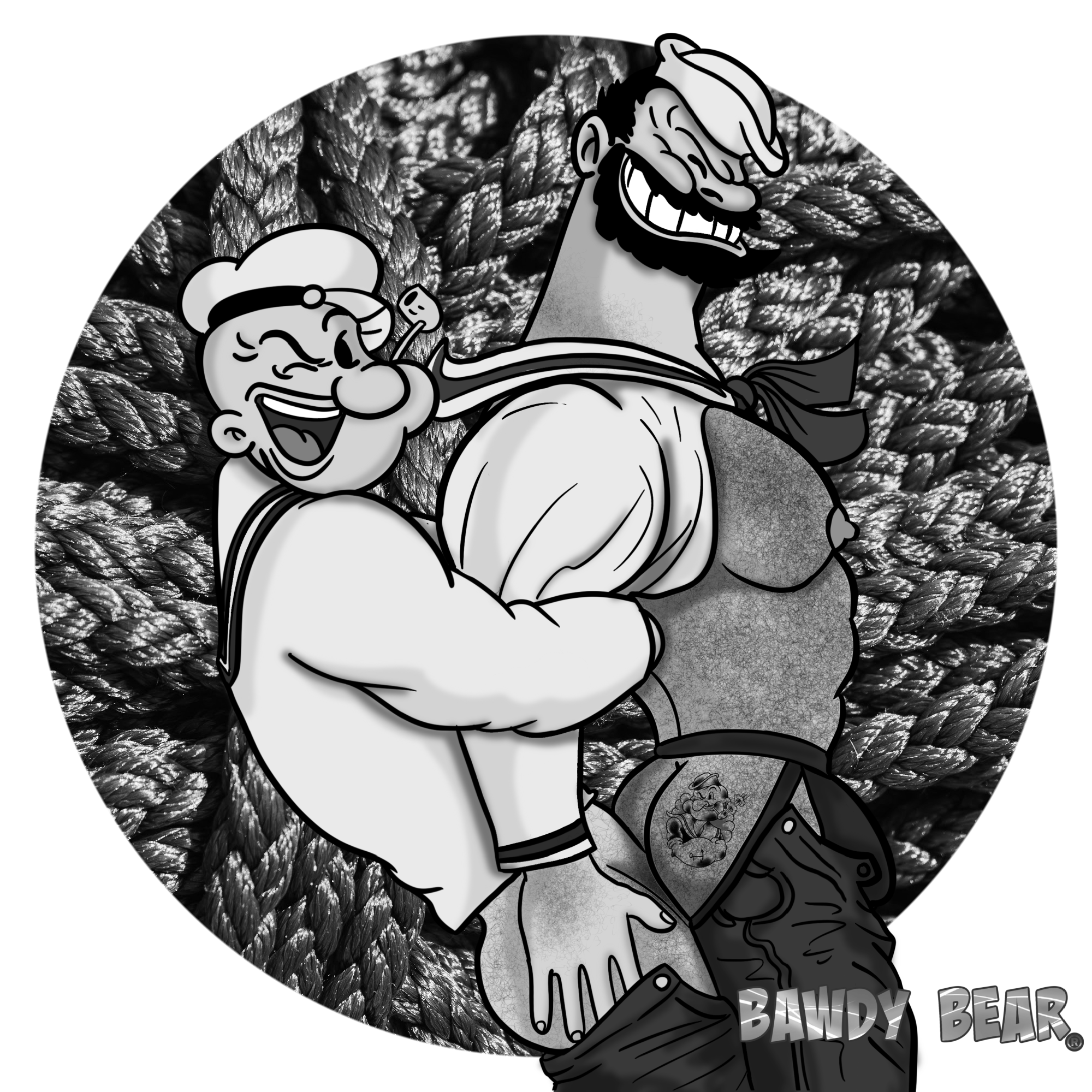 Popeye Loves Bluto / AOP Tote Bag