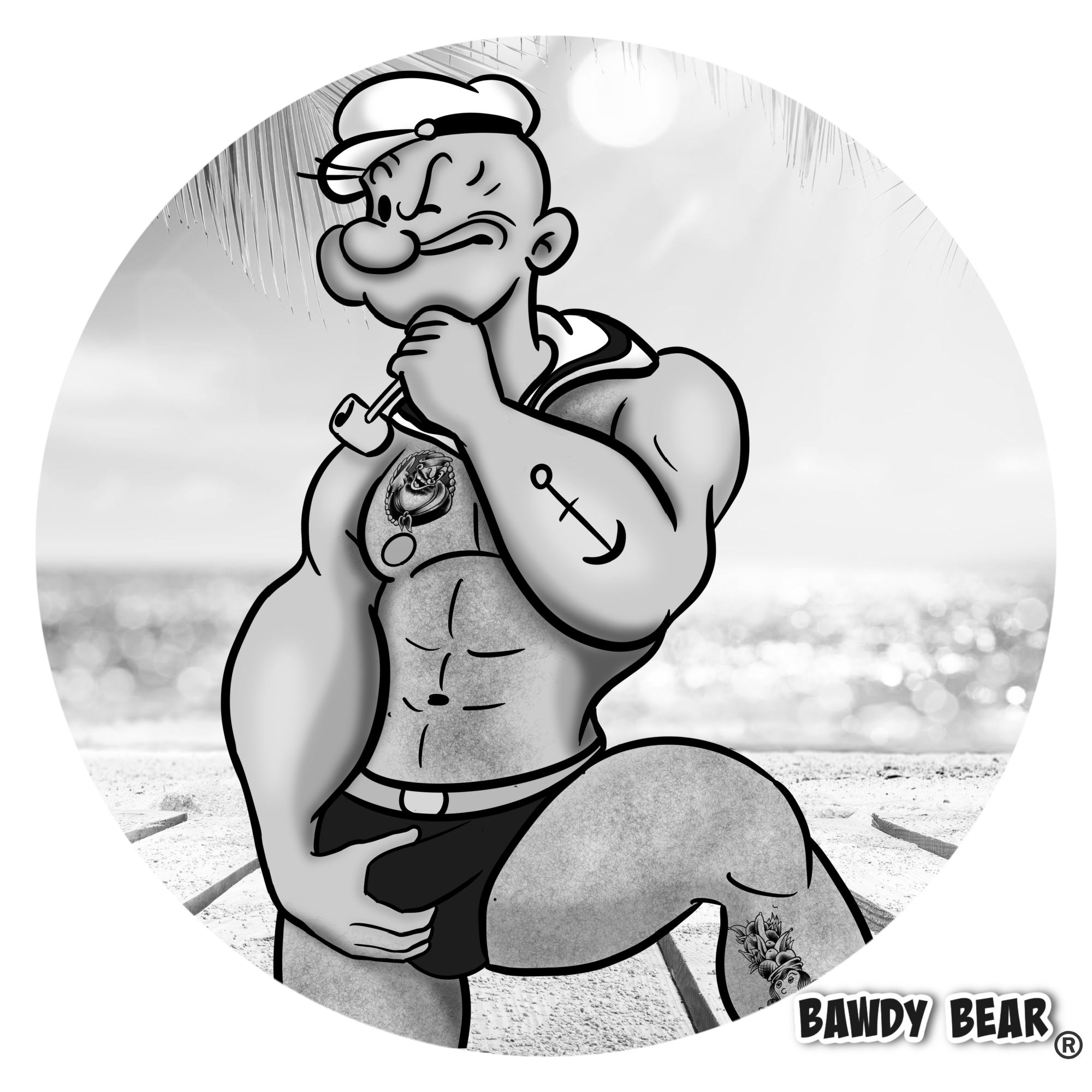 Popeye Flirting / AOP Tote Bag
