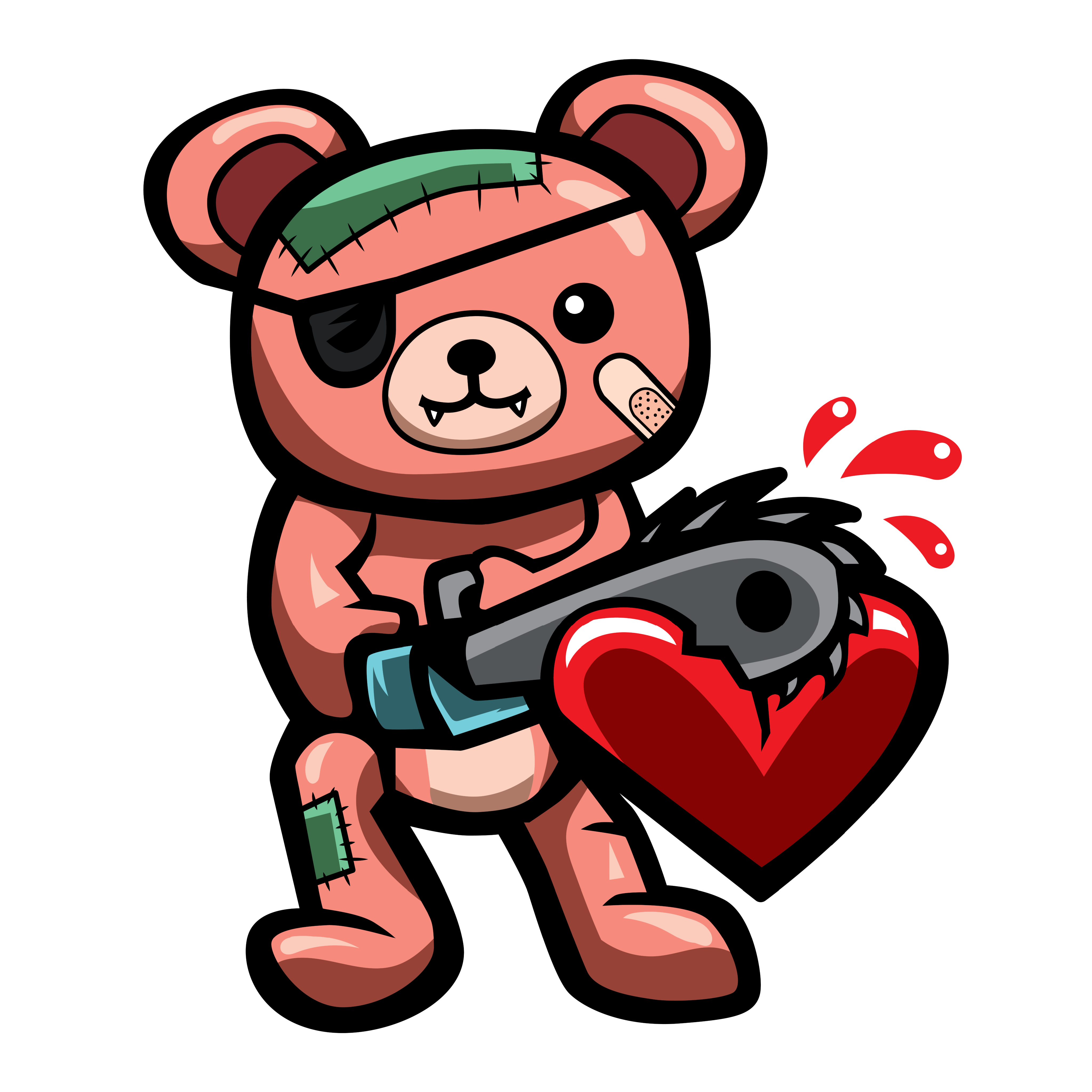 Spooky Bear Series "Chainsaw Bear" / Unisex Jersey Tank