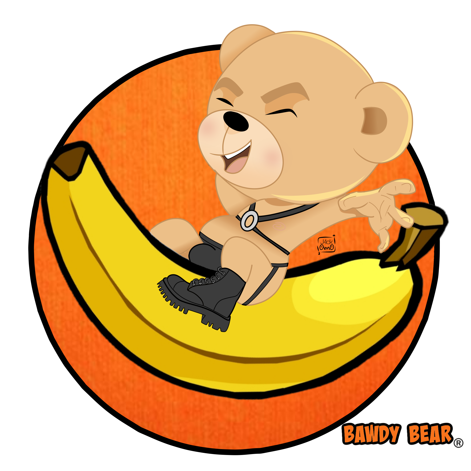 The Bawdy Bear "Ride'em' / AOP Tote Bag