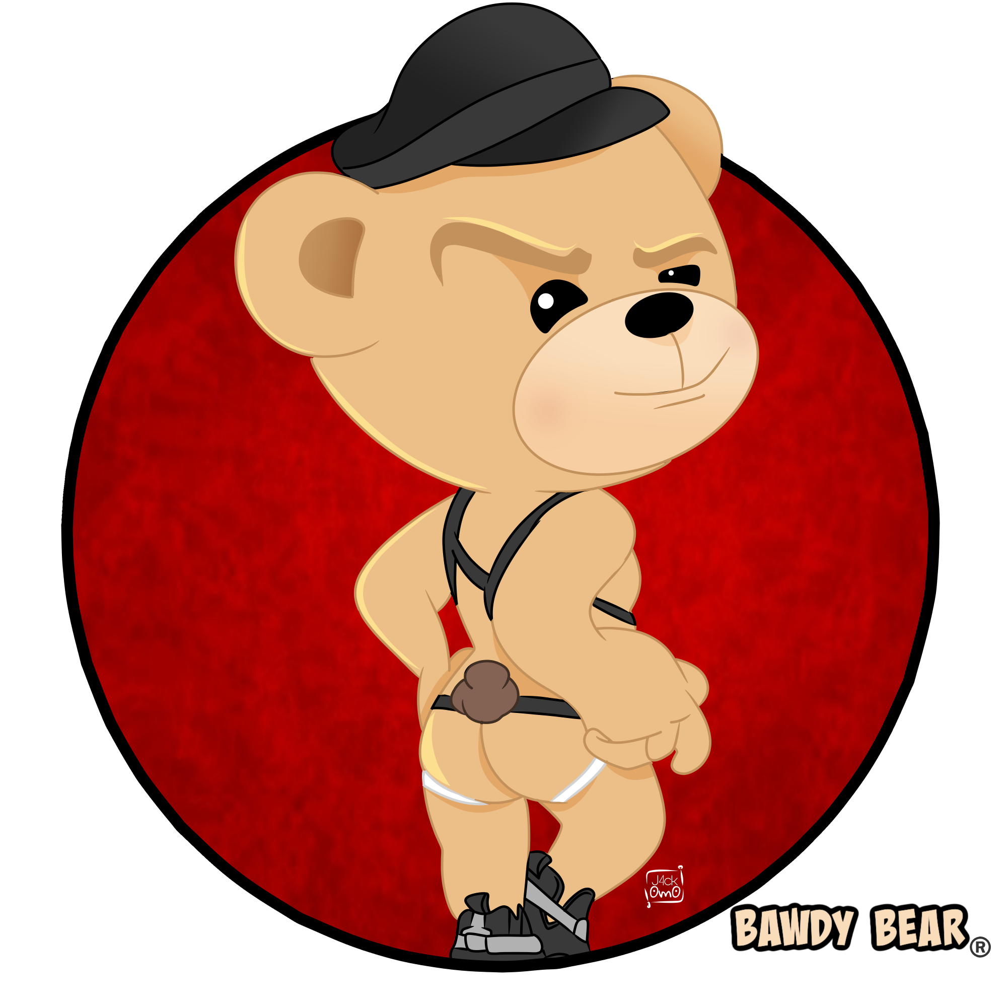 The Bawdy Bear "Naughty Bear" / AOP Tote Bag