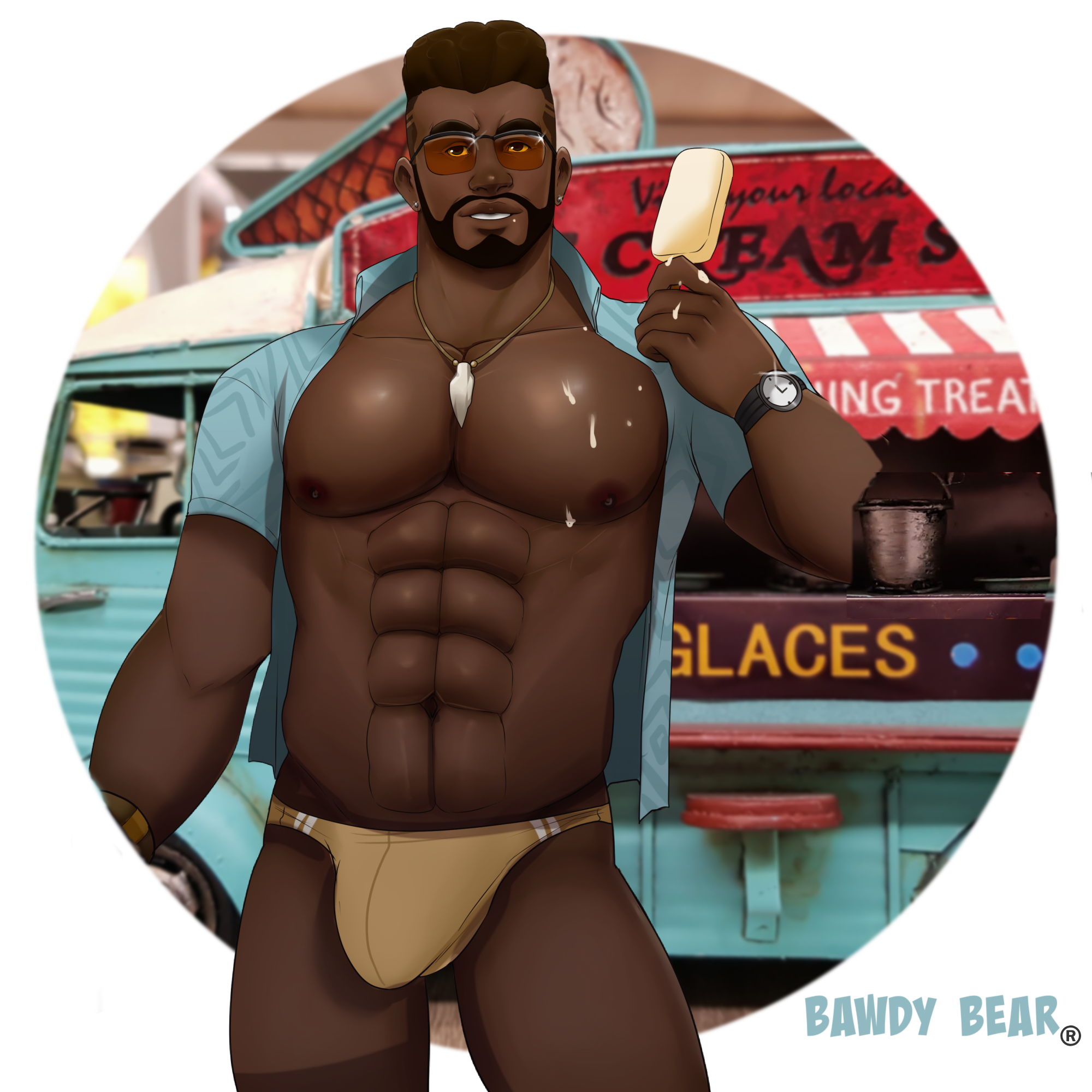 Bear Series "Ice Cream" / AOP Tote Bag