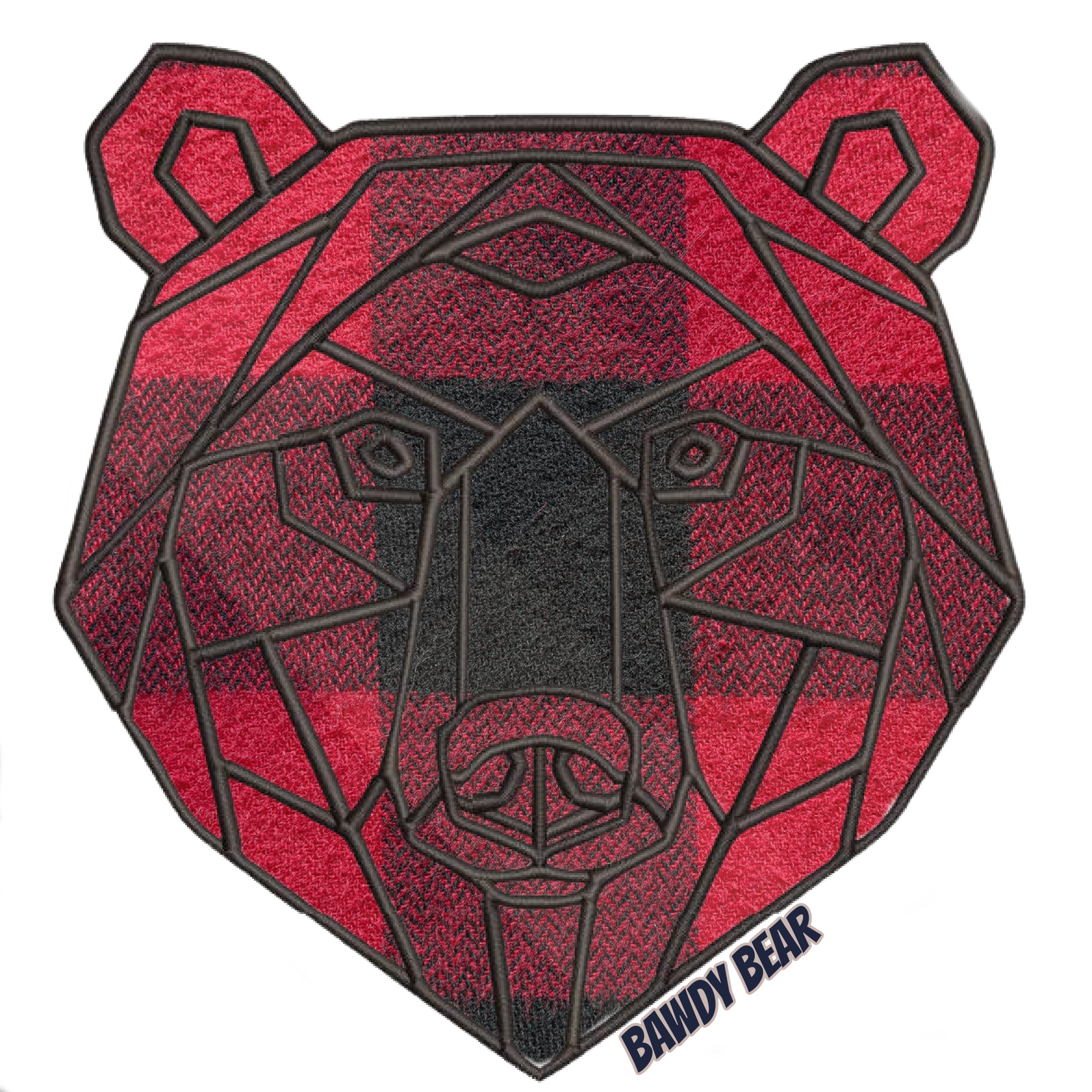 Geo Buffalo Bear / Unisex Tri-Blend 3/4 Raglan Tee