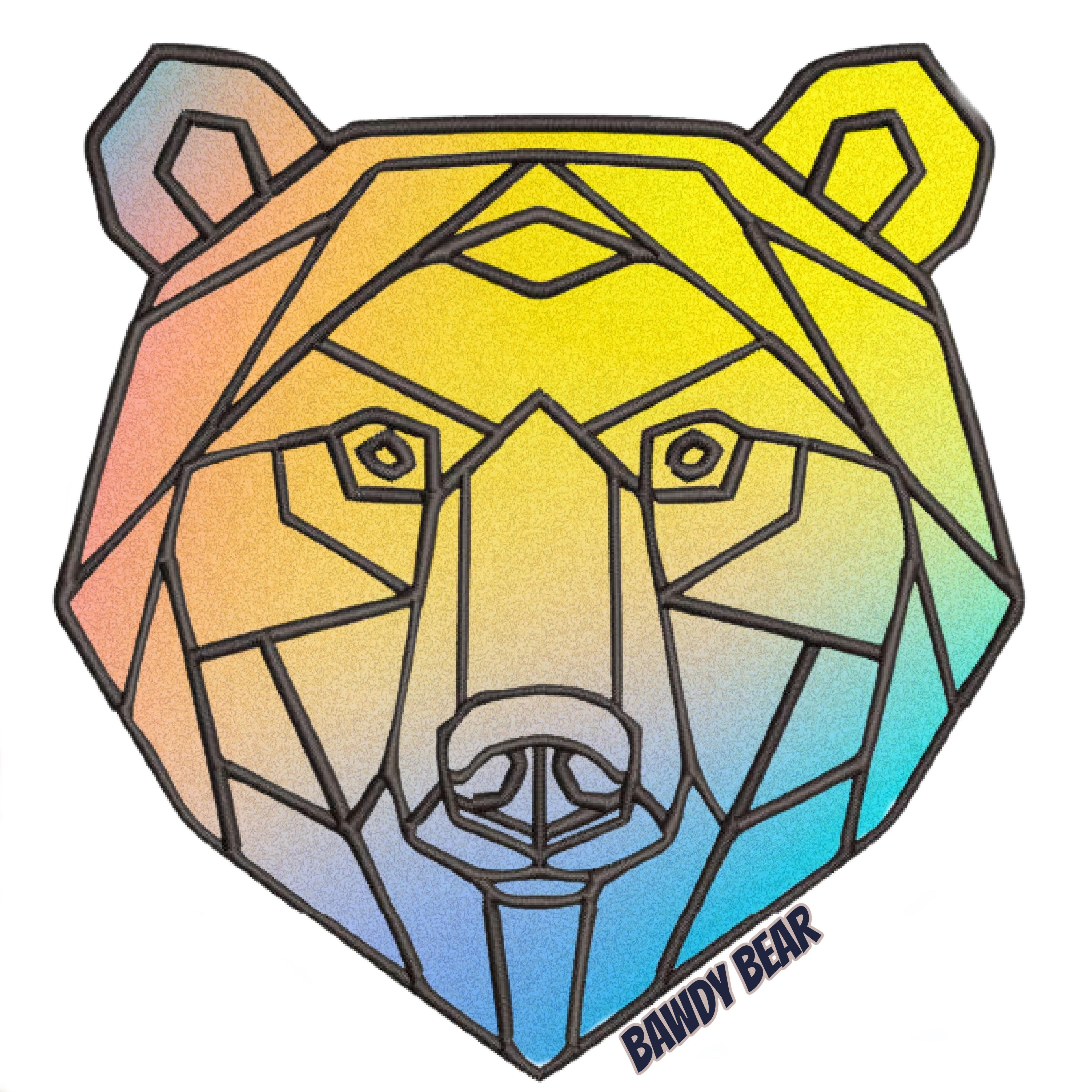 Geo Rainbow Bear / Men's NUBLEND® Hooded Sweatshirt