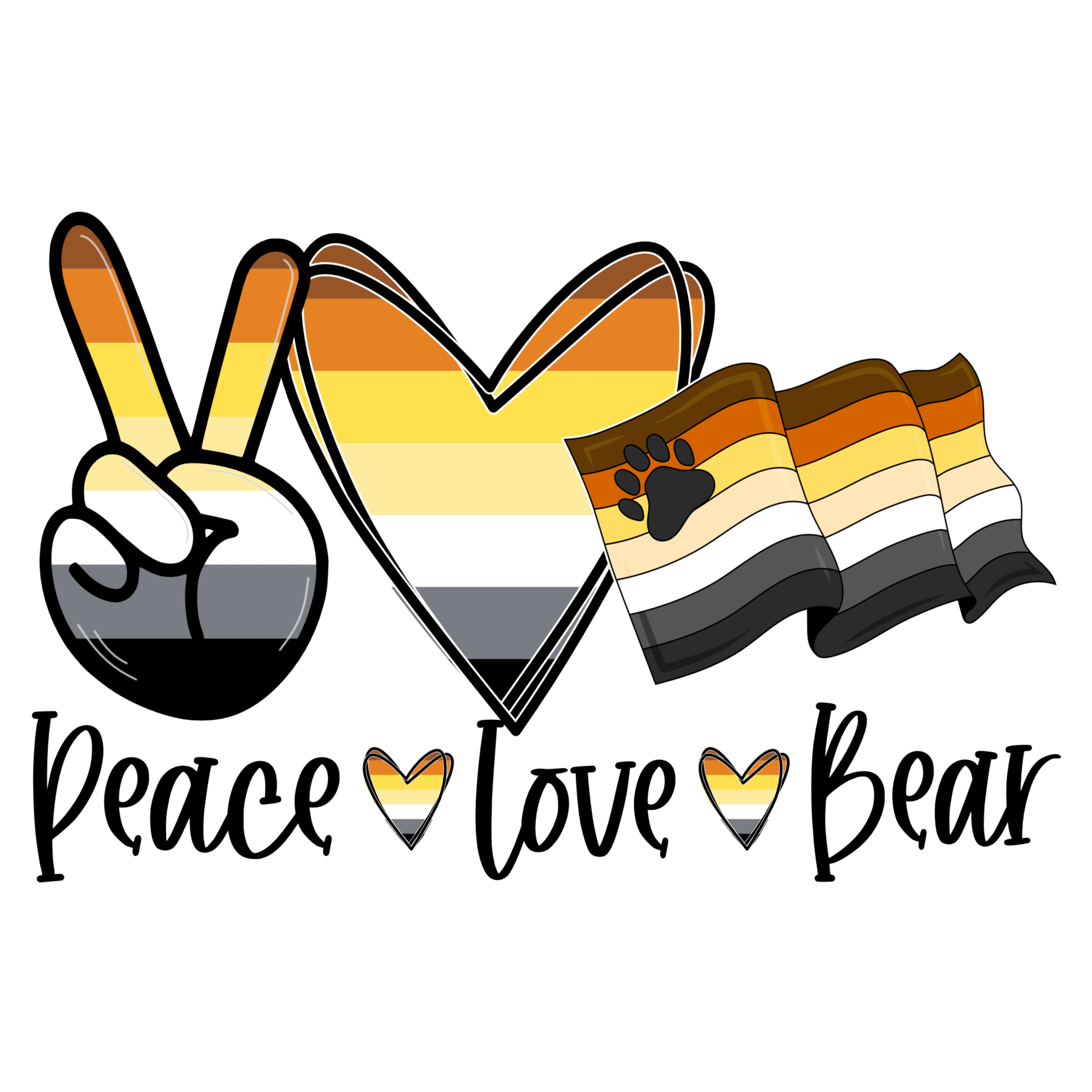 Peace Love Bear Pride / Unisex Jersey Short Sleeve Tee