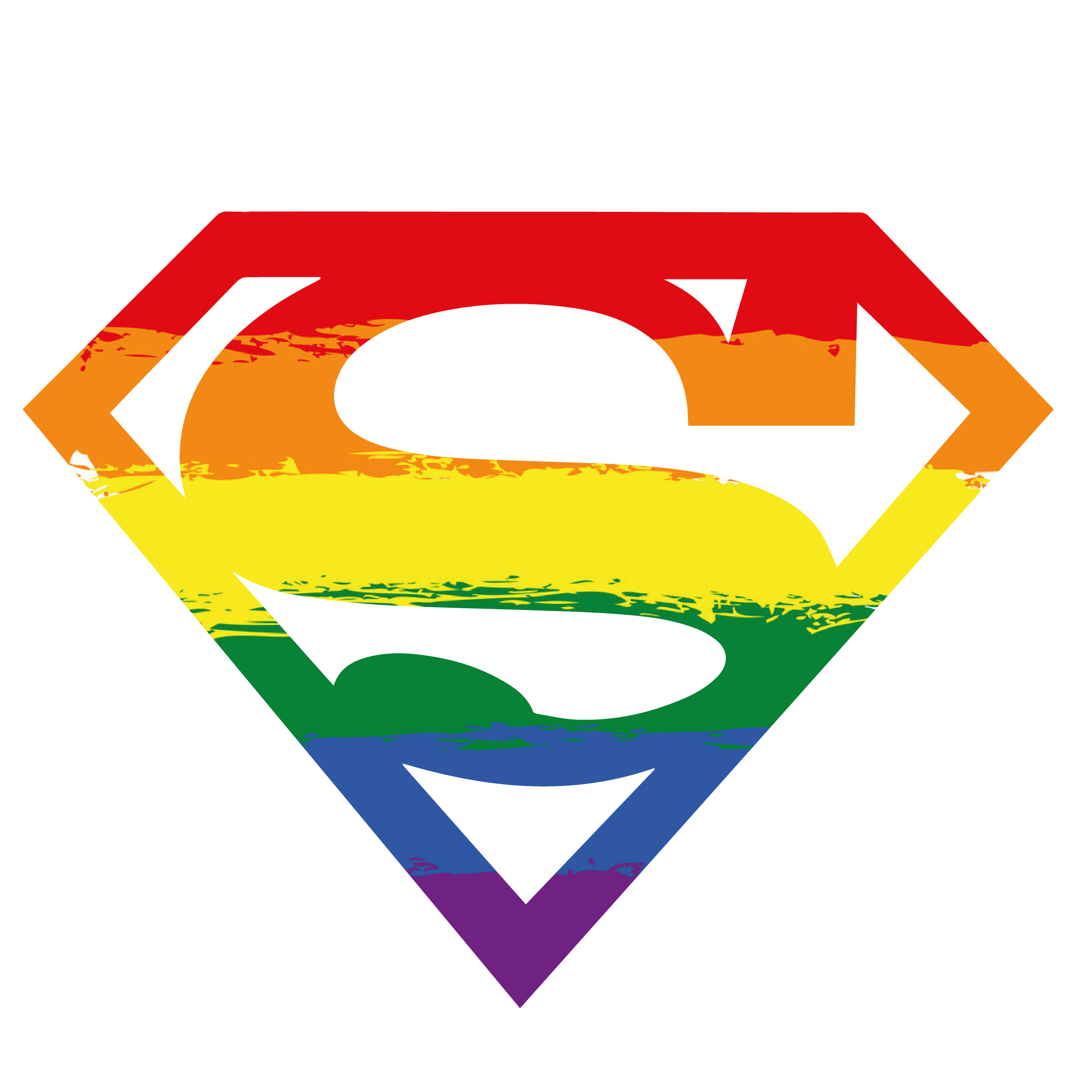 Superman Pride Logo / Unisex 3/4 Sleeve Baseball Tee