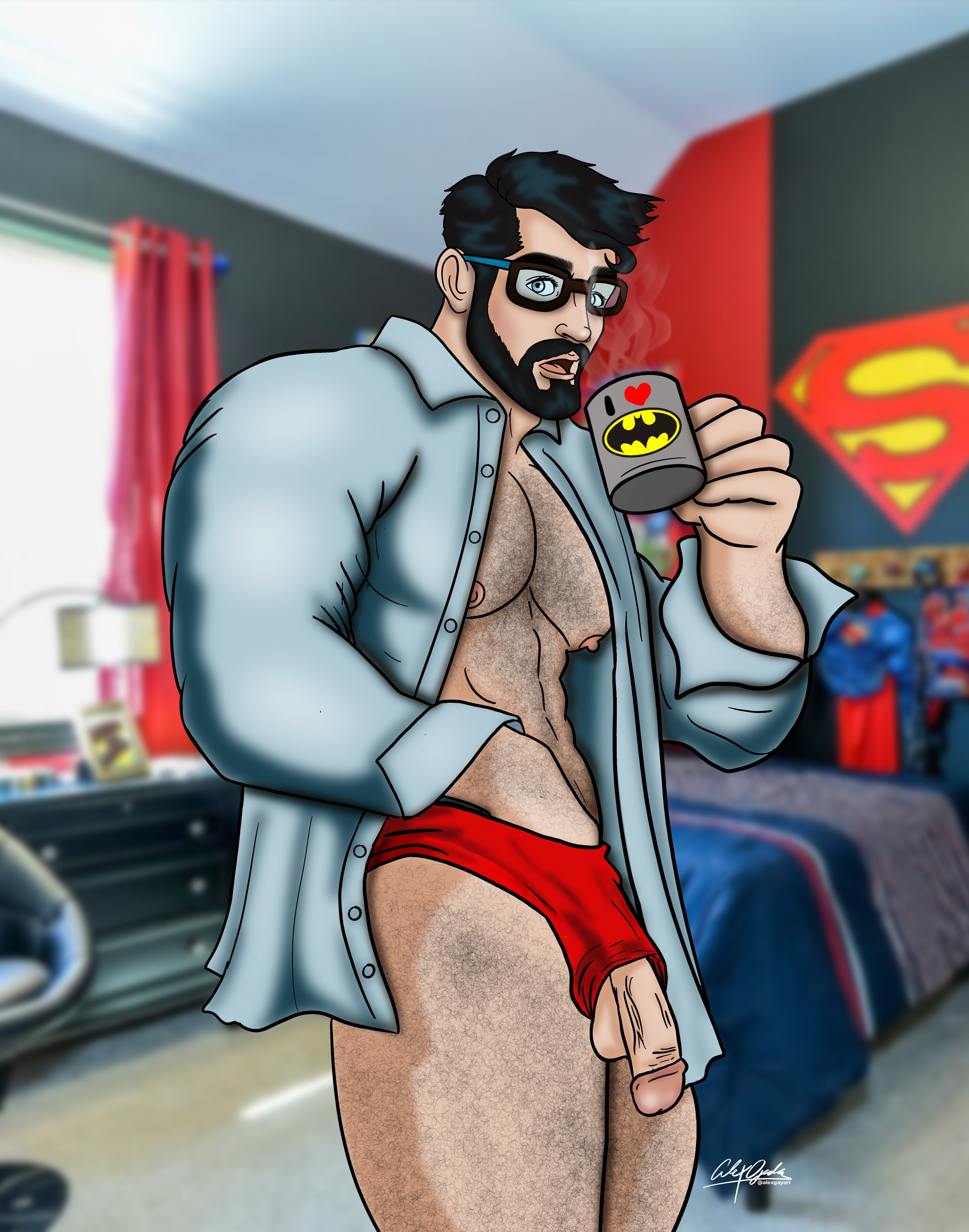Superman "Morning Coffee" / AOP Tote Bag