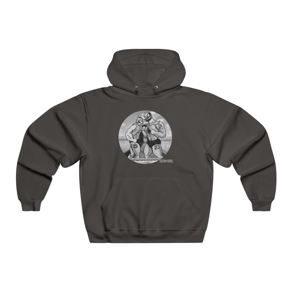 Bluto Loves Popeye BW / Men's NUBLEND® Hooded Sweatshirt