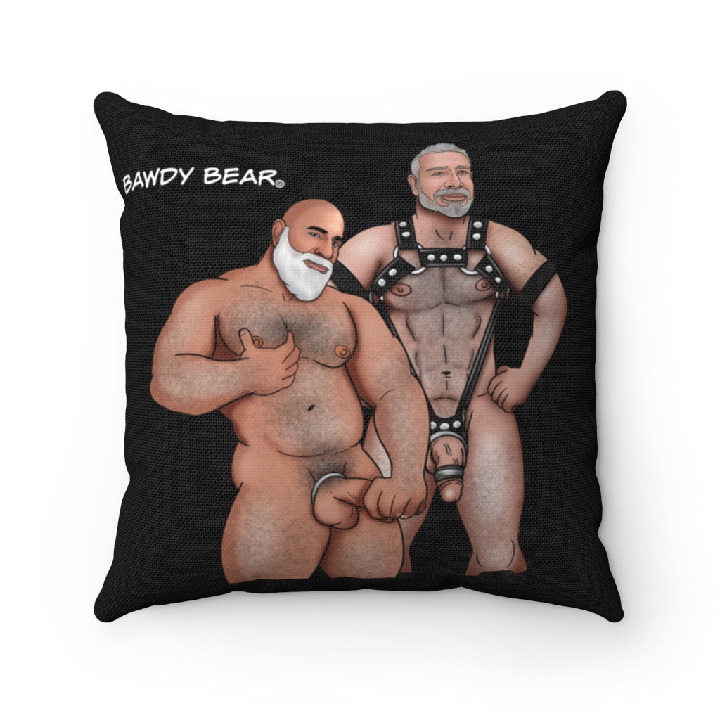 Nice & Naughty / D&G The Original Bawdy Bears #4 / ADULT CONTENT / Spun Polyester Square Pillow
