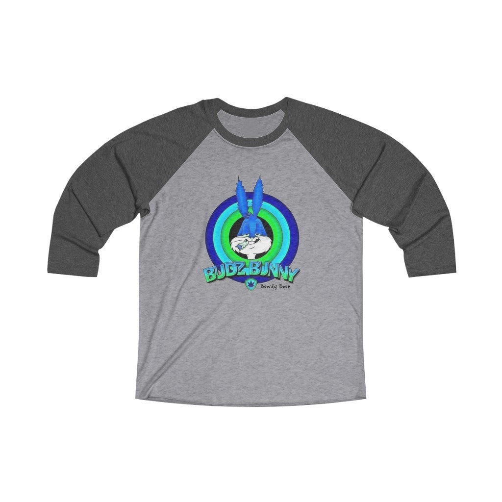Budz Bunny / Unisex Tri-Blend 3/4 Raglan Tee