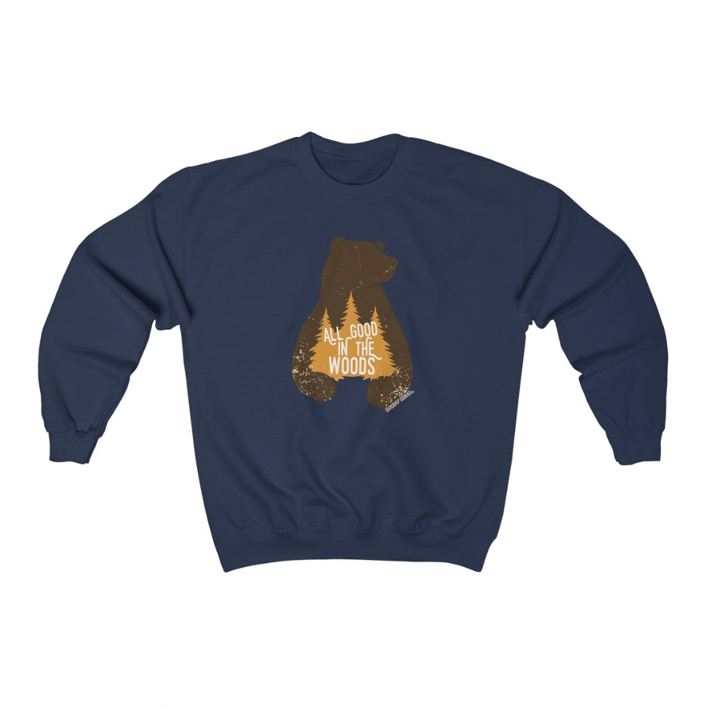 Bear Good In The Woods / Unisex Heavy Blend™ Crewneck Sweatshirt