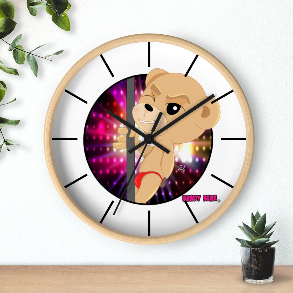 The Bawdy Bear "Pole Dancer" / Wall clock