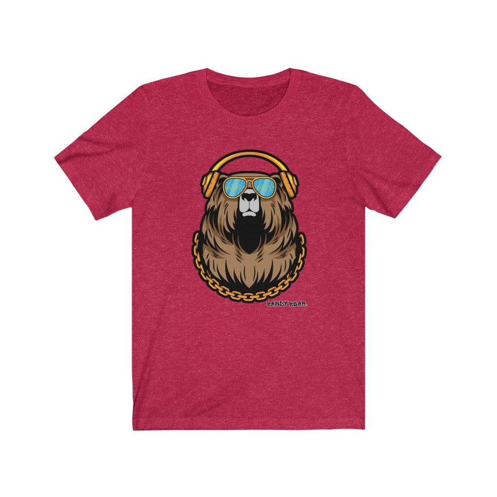Bear Sunglasses & Headphones / Unisex Jersey Short Sleeve Tee