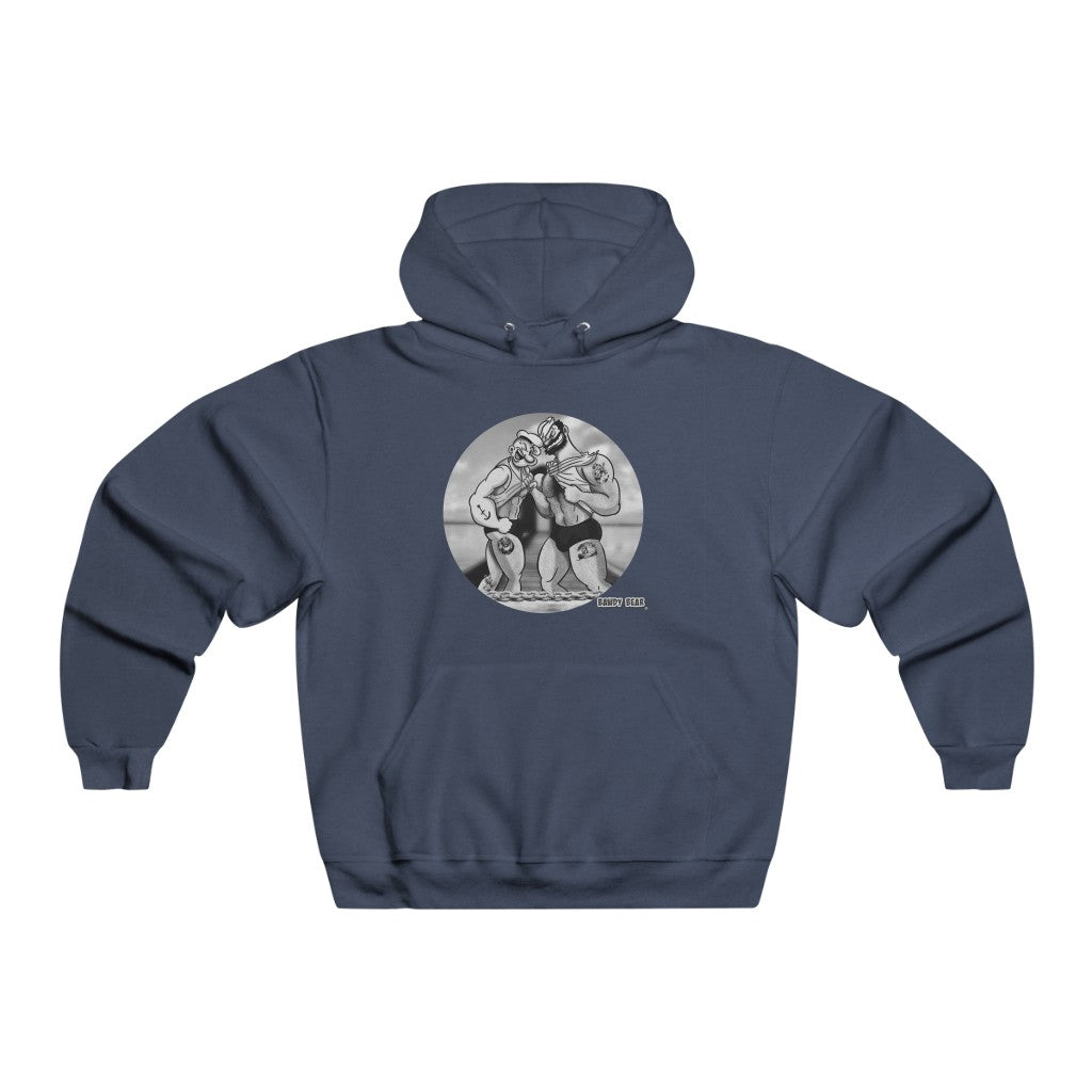 Bluto Loves Popeye BW / Men's NUBLEND® Hooded Sweatshirt
