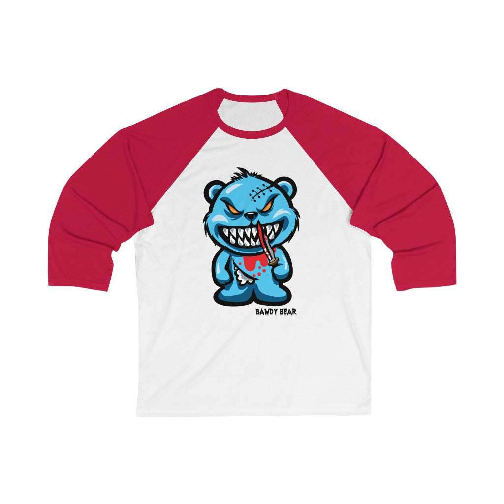 Spooky Bear Series "Chuckie Bear" / Unisex 3/4 Sleeve Baseball Tee