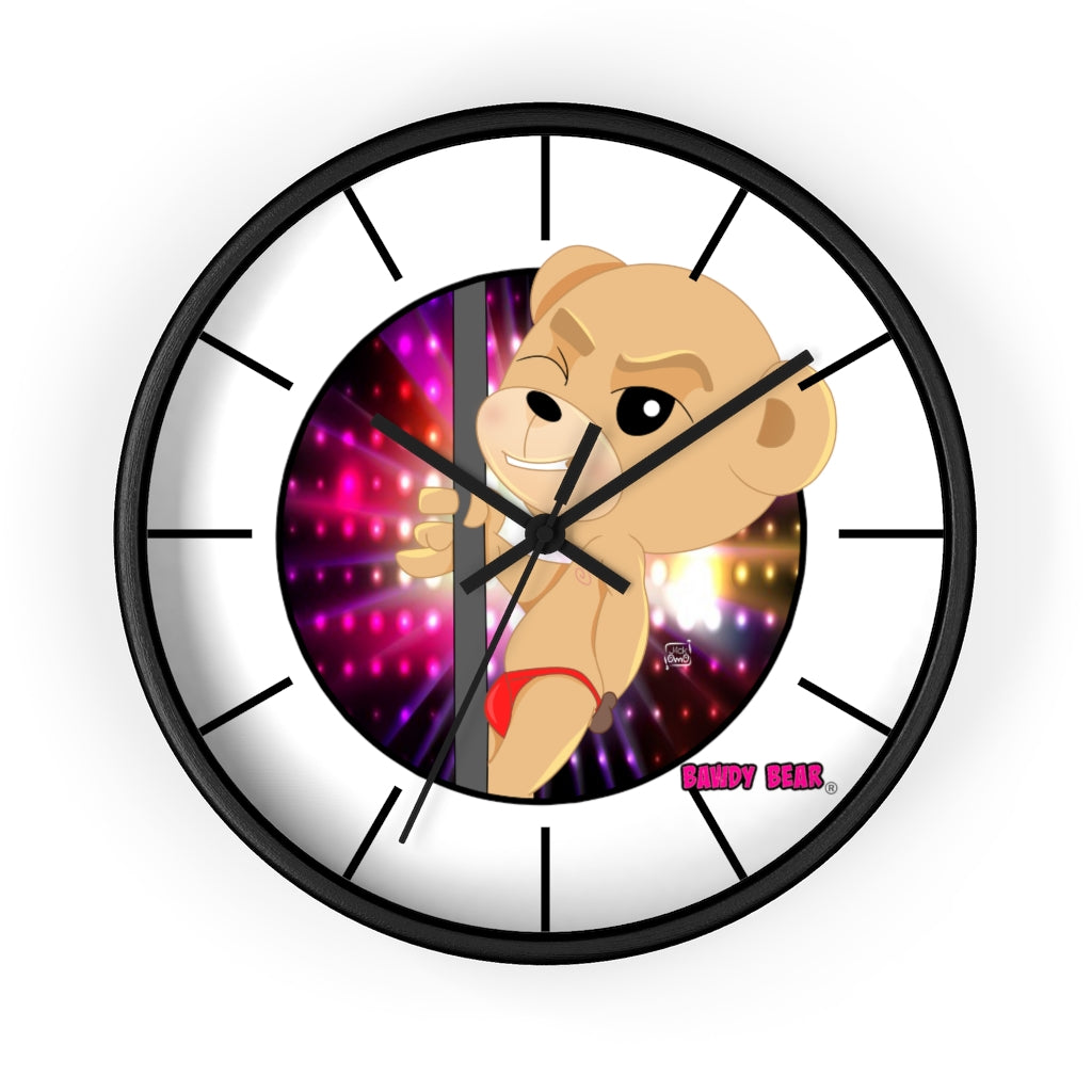 The Bawdy Bear "Pole Dancer" / Wall clock
