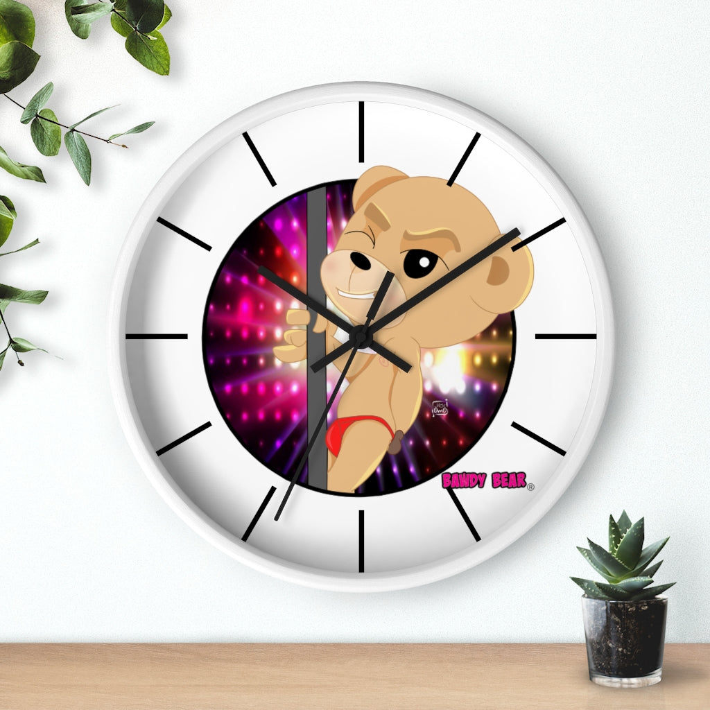 The Bawdy Bear "Pole Dancer" / Wall clock