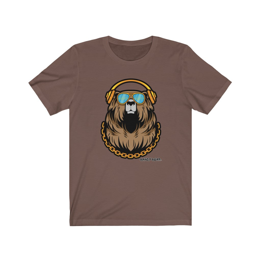 Bear Sunglasses & Headphones / Unisex Jersey Short Sleeve Tee