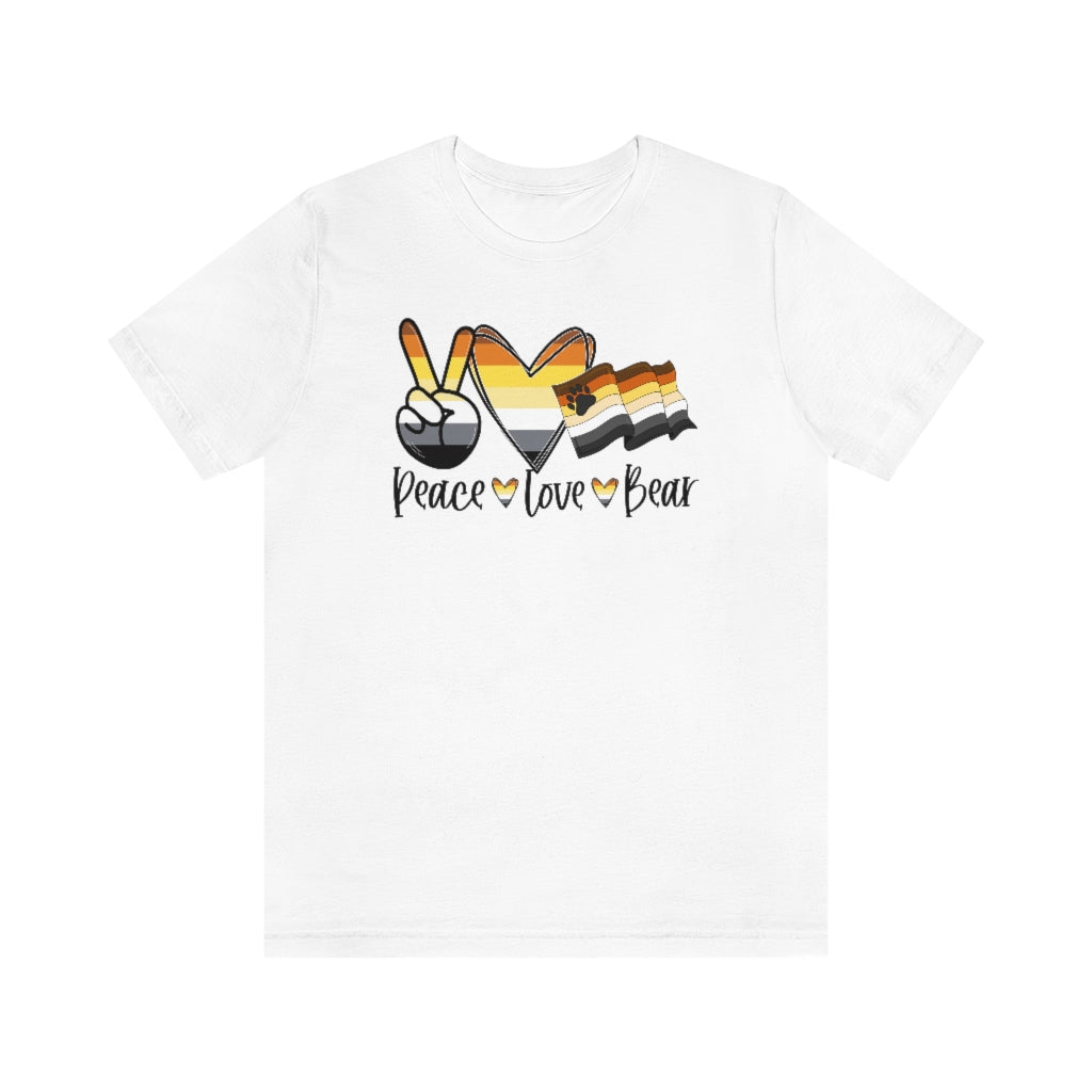 Peace Love Bear Pride / Unisex Jersey Short Sleeve Tee