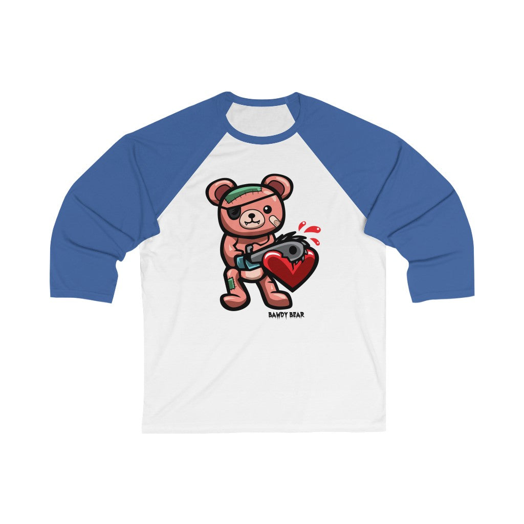 Spooky Bear Series "Chainsaw Bear" / Unisex 3/4 Sleeve Baseball Tee