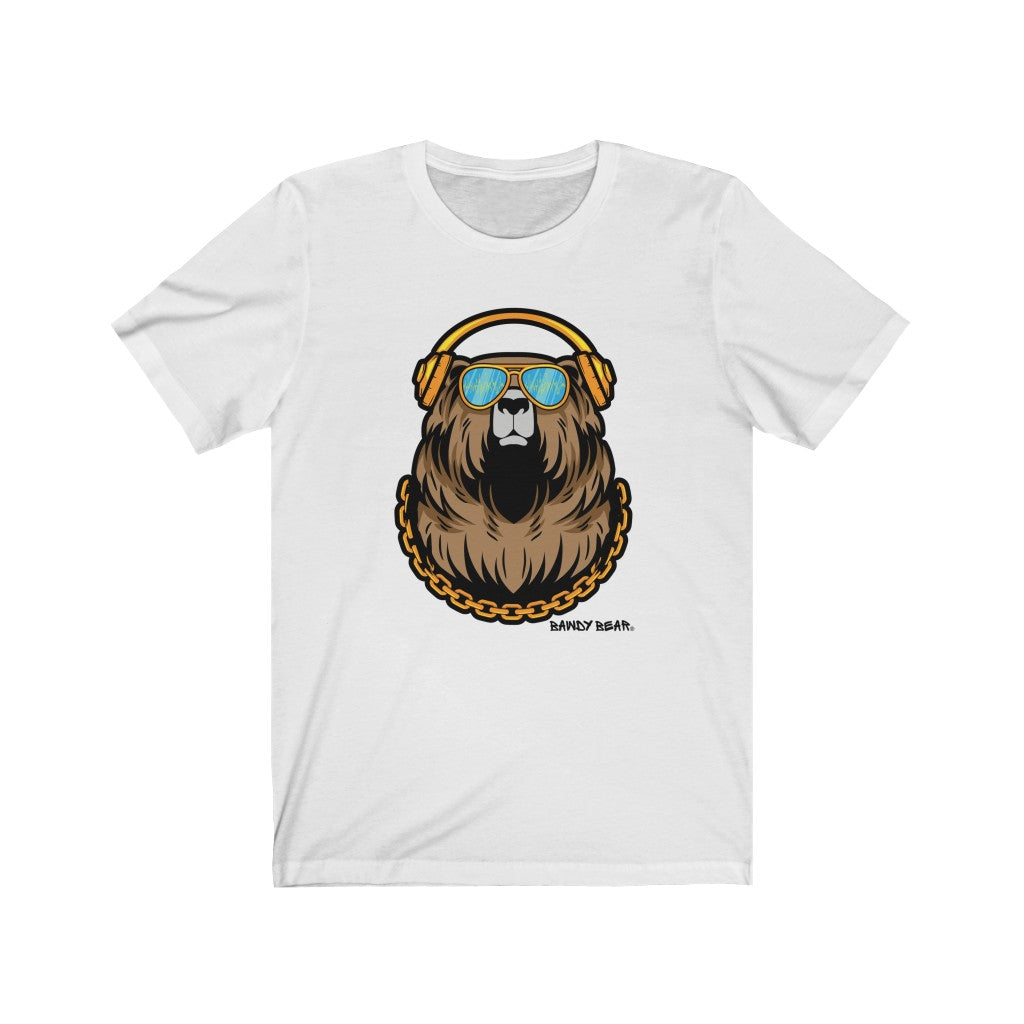 Bear Sunglasses & Headphones / Unisex Jersey Short Sleeve Tee