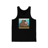 Bear Hug with Background / Unisex Jersey Tank