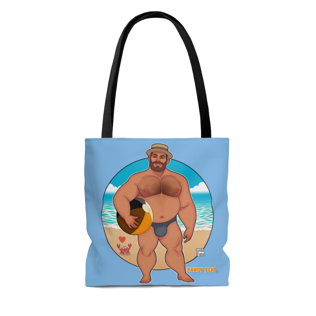 Bawdy Bear Beach Ball / AOP Tote Bag