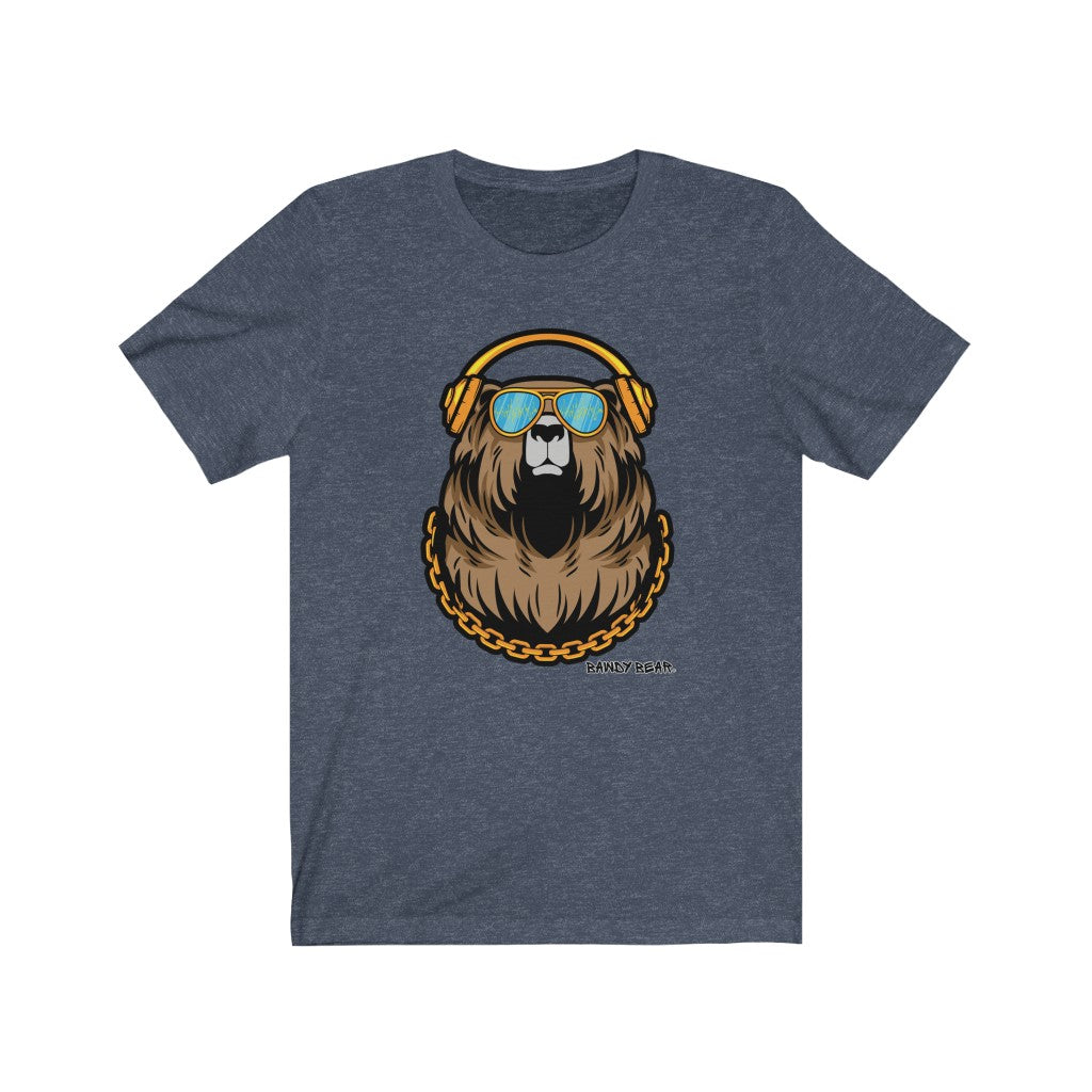 Bear Sunglasses & Headphones / Unisex Jersey Short Sleeve Tee