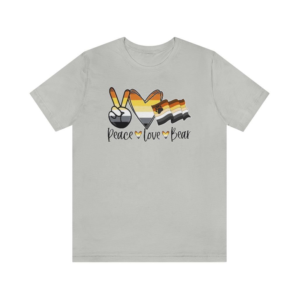 Peace Love Bear Pride / Unisex Jersey Short Sleeve Tee
