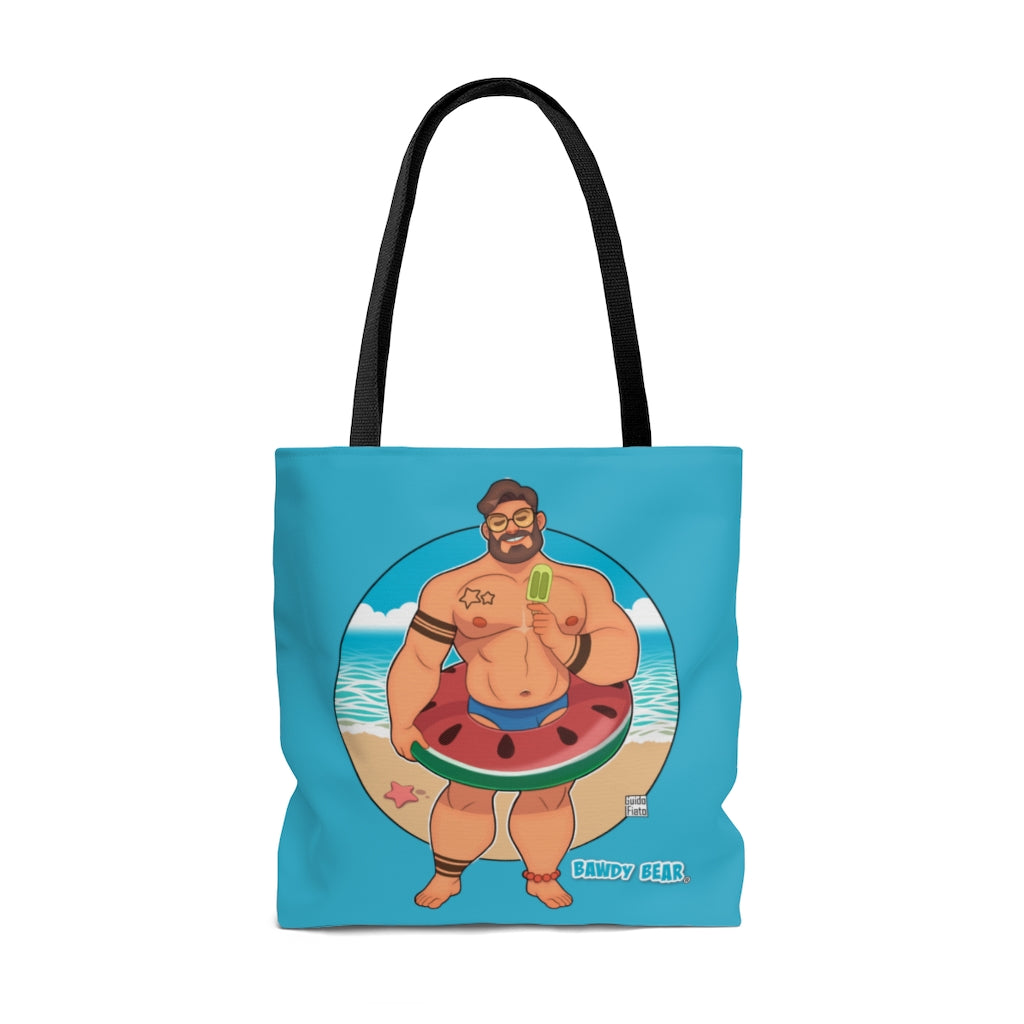 Bawdy Bear Ice Pop / AOP Tote Bag