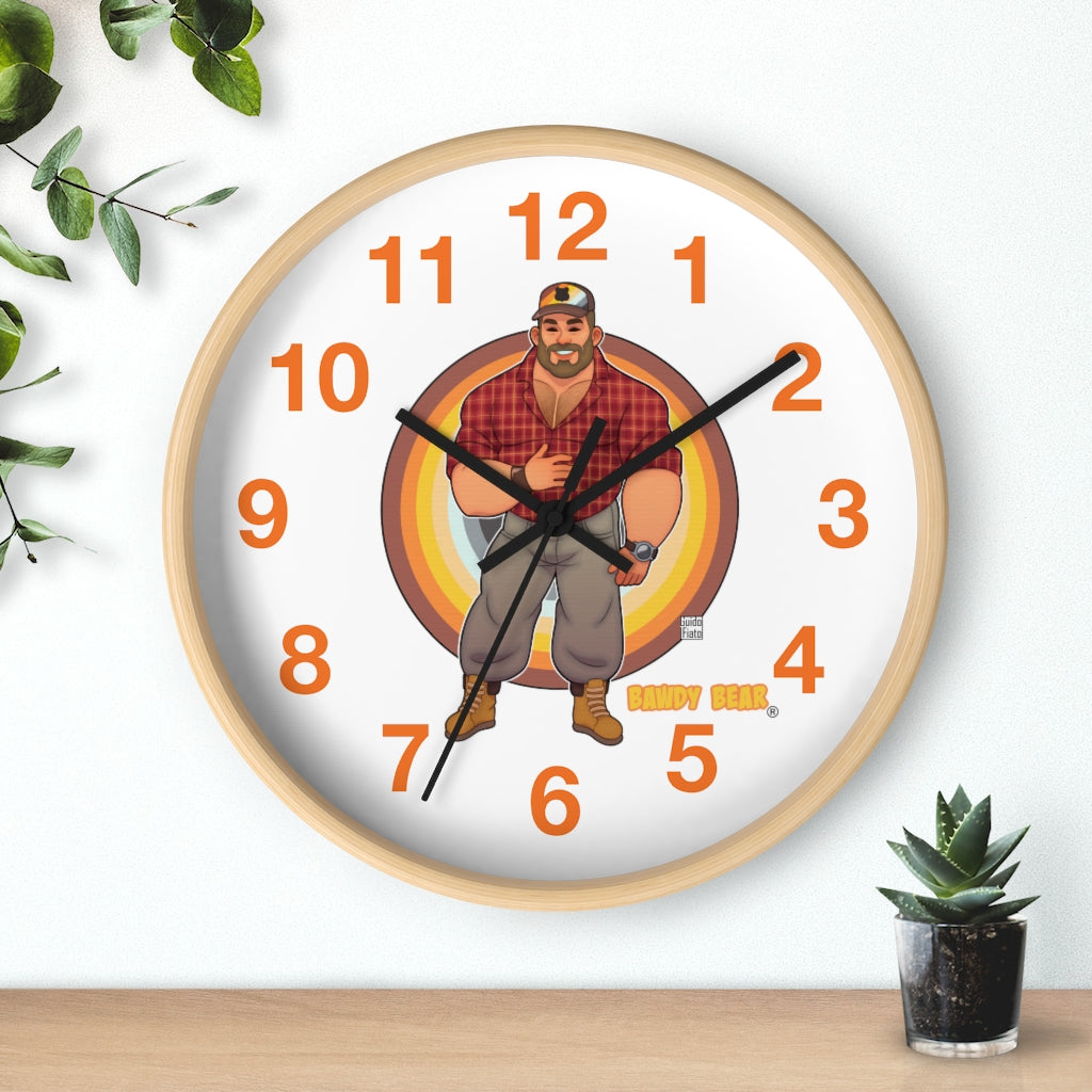 Bawdy Bear in Flannel / Wall clock