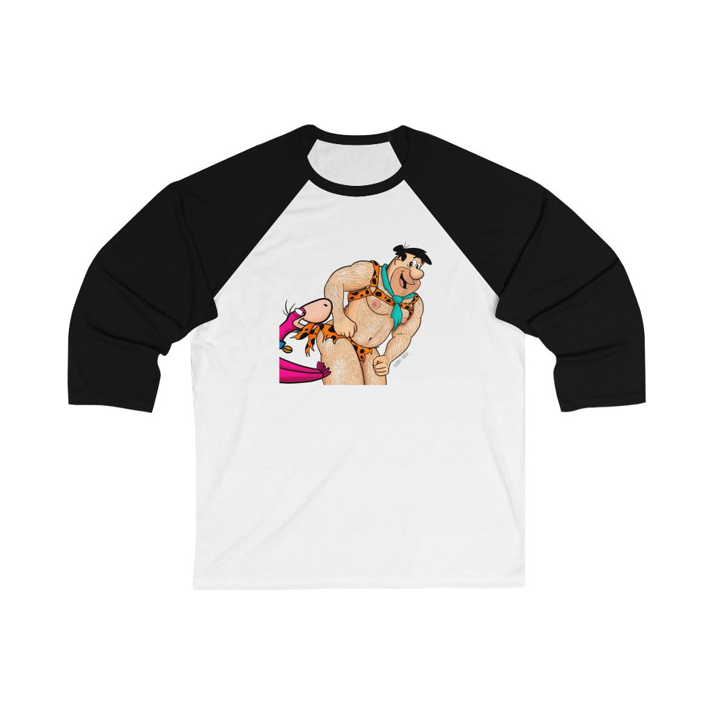 Fred & Dino / Unisex 3\4 Sleeve Baseball Tee