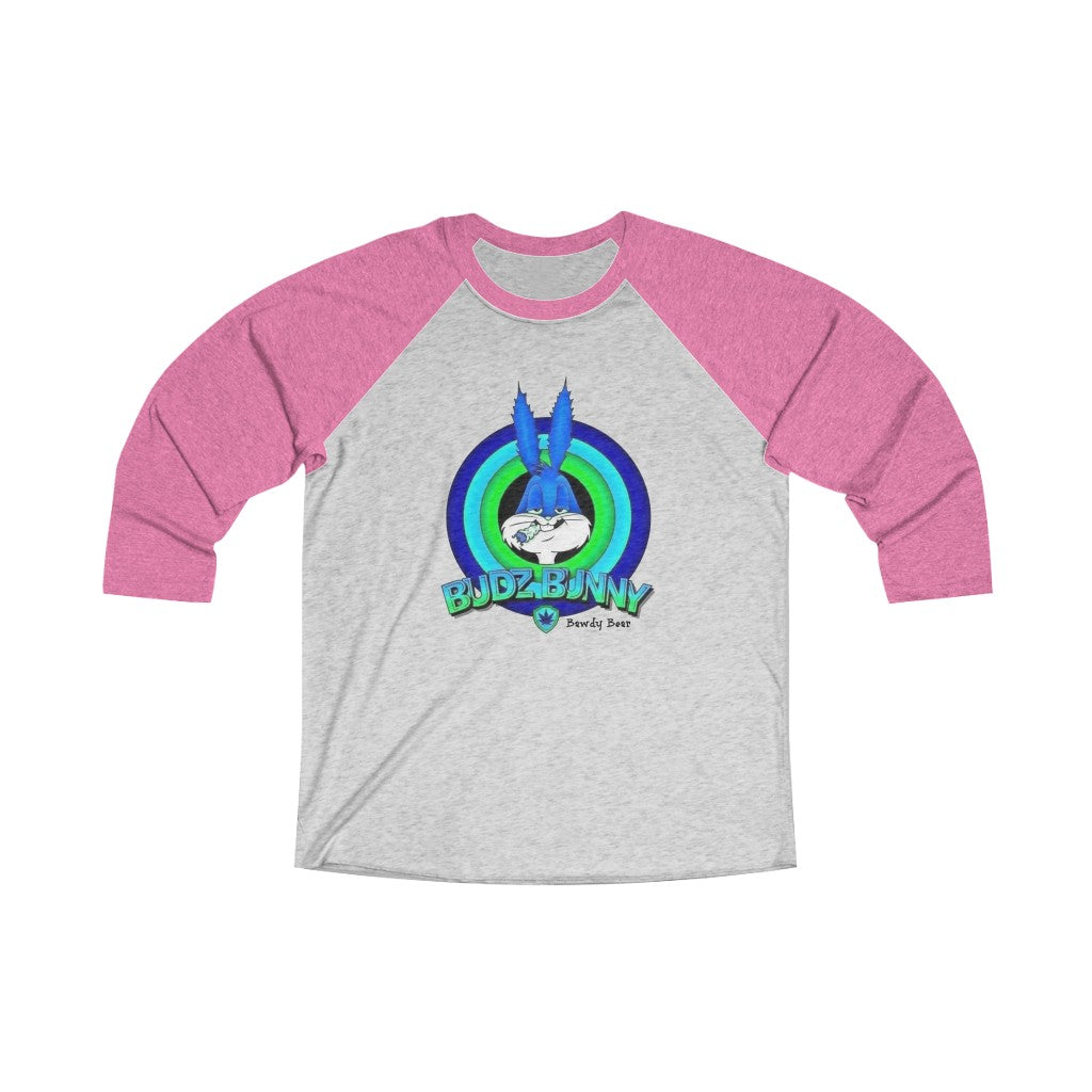 Budz Bunny / Unisex Tri-Blend 3/4 Raglan Tee