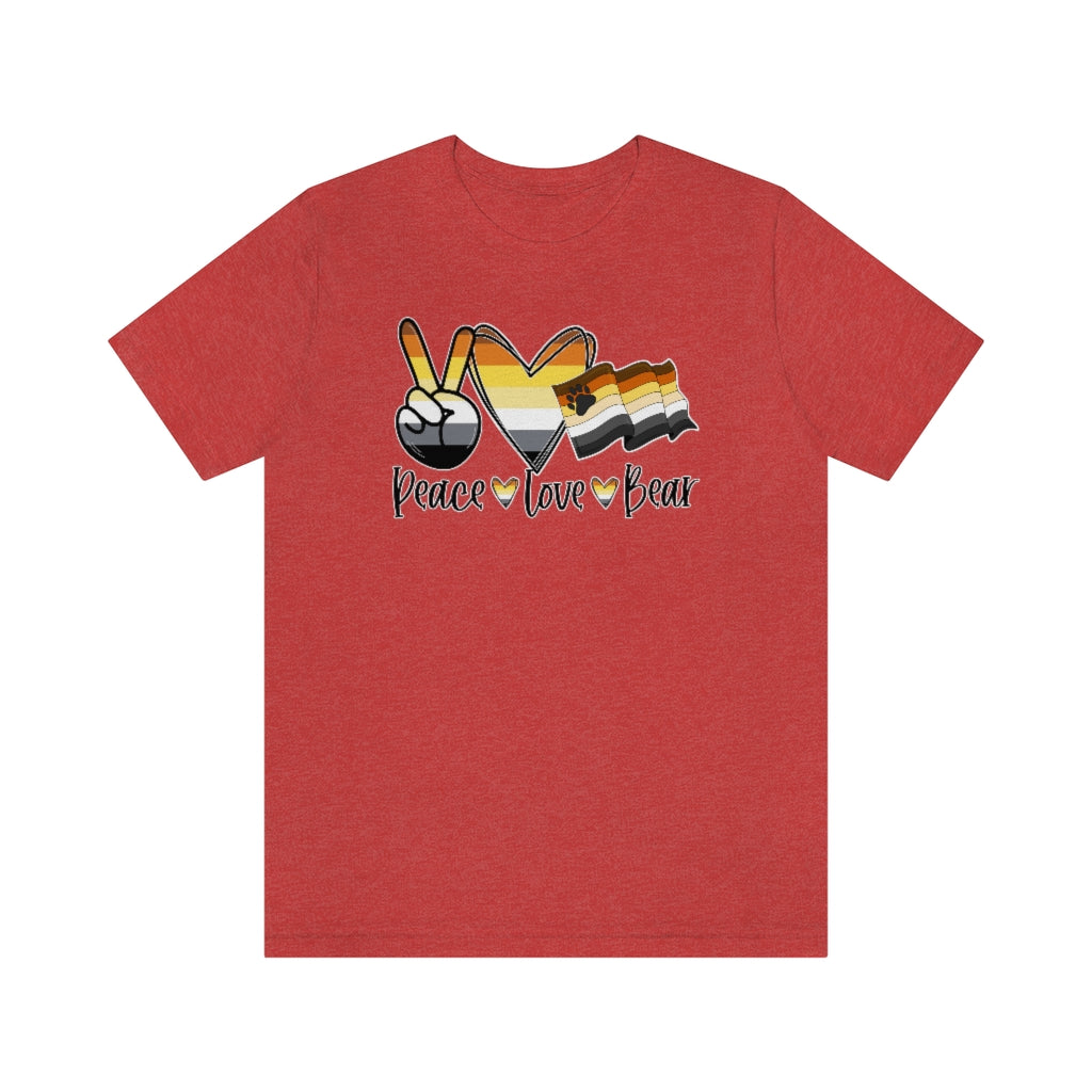 Peace Love Bear Pride / Unisex Jersey Short Sleeve Tee